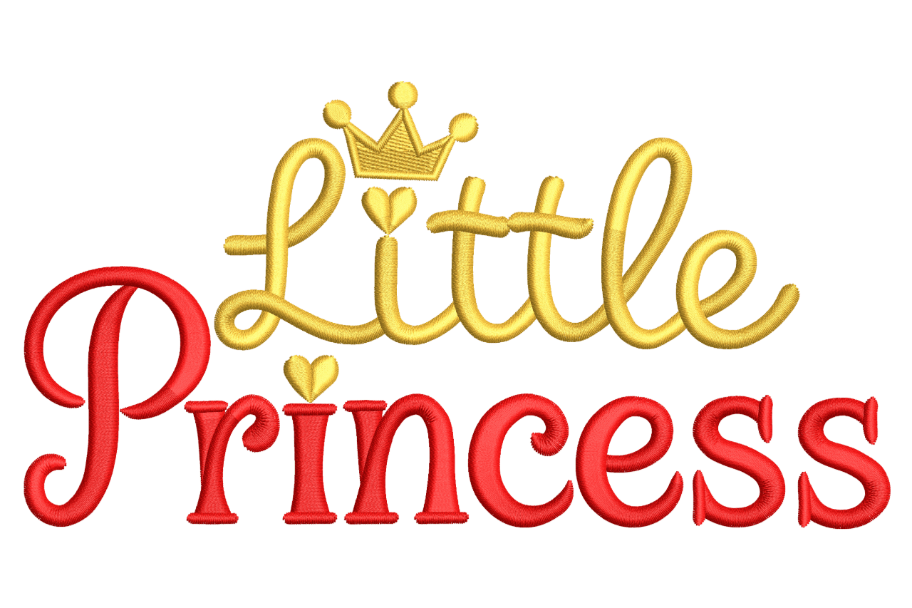 Little Princess – Script & Crown Embroidery Design