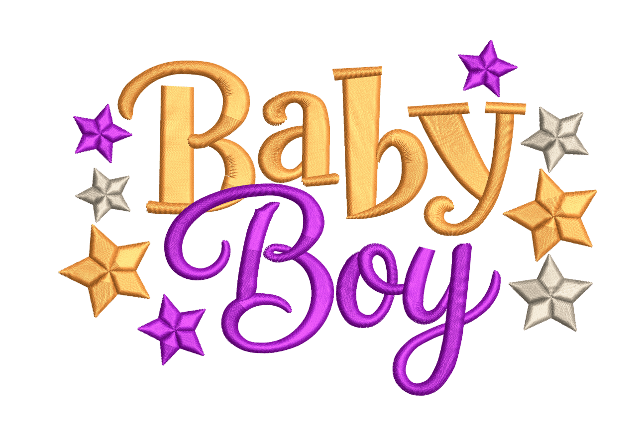 Baby Boy Stars – Cute Nursery Embroidery Design