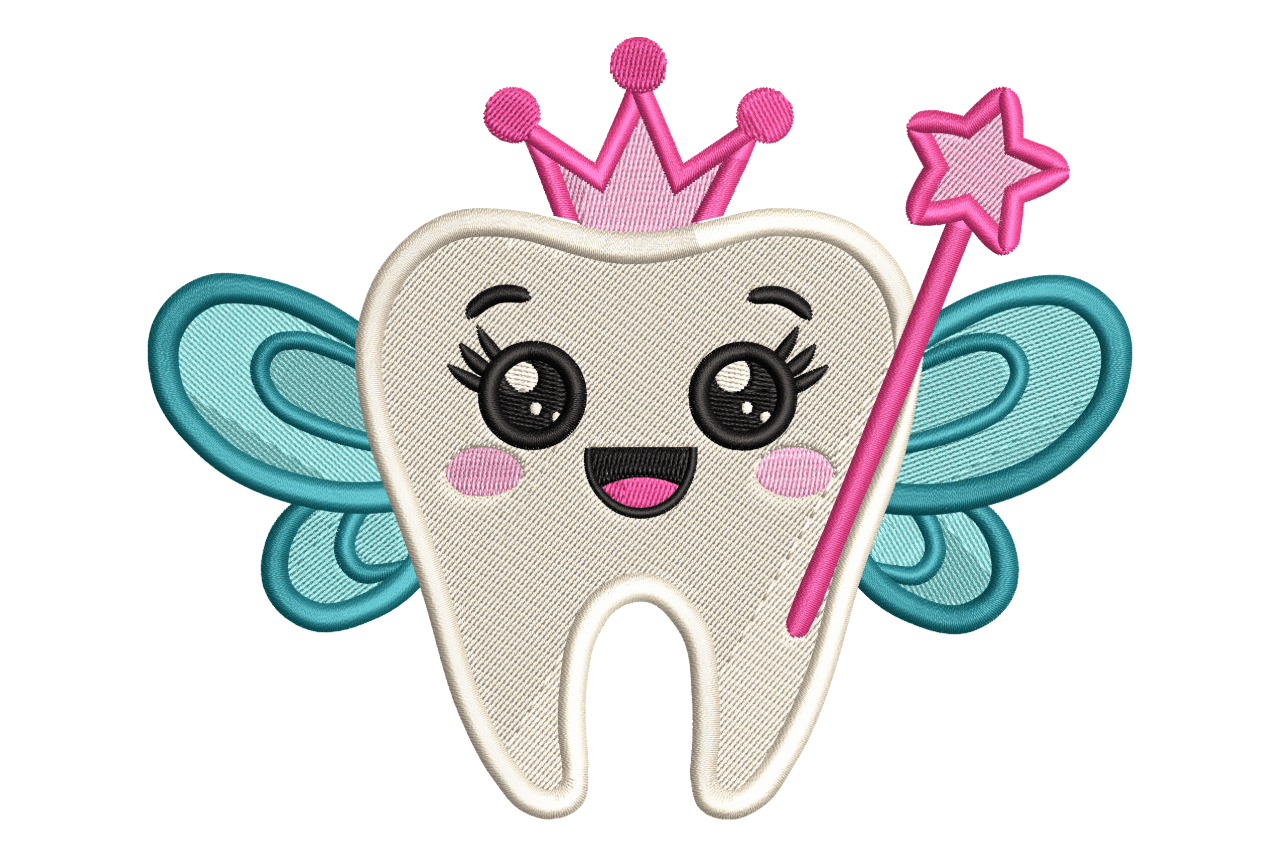 Tooth Fairy Princess – Cute Kids Embroidery Design