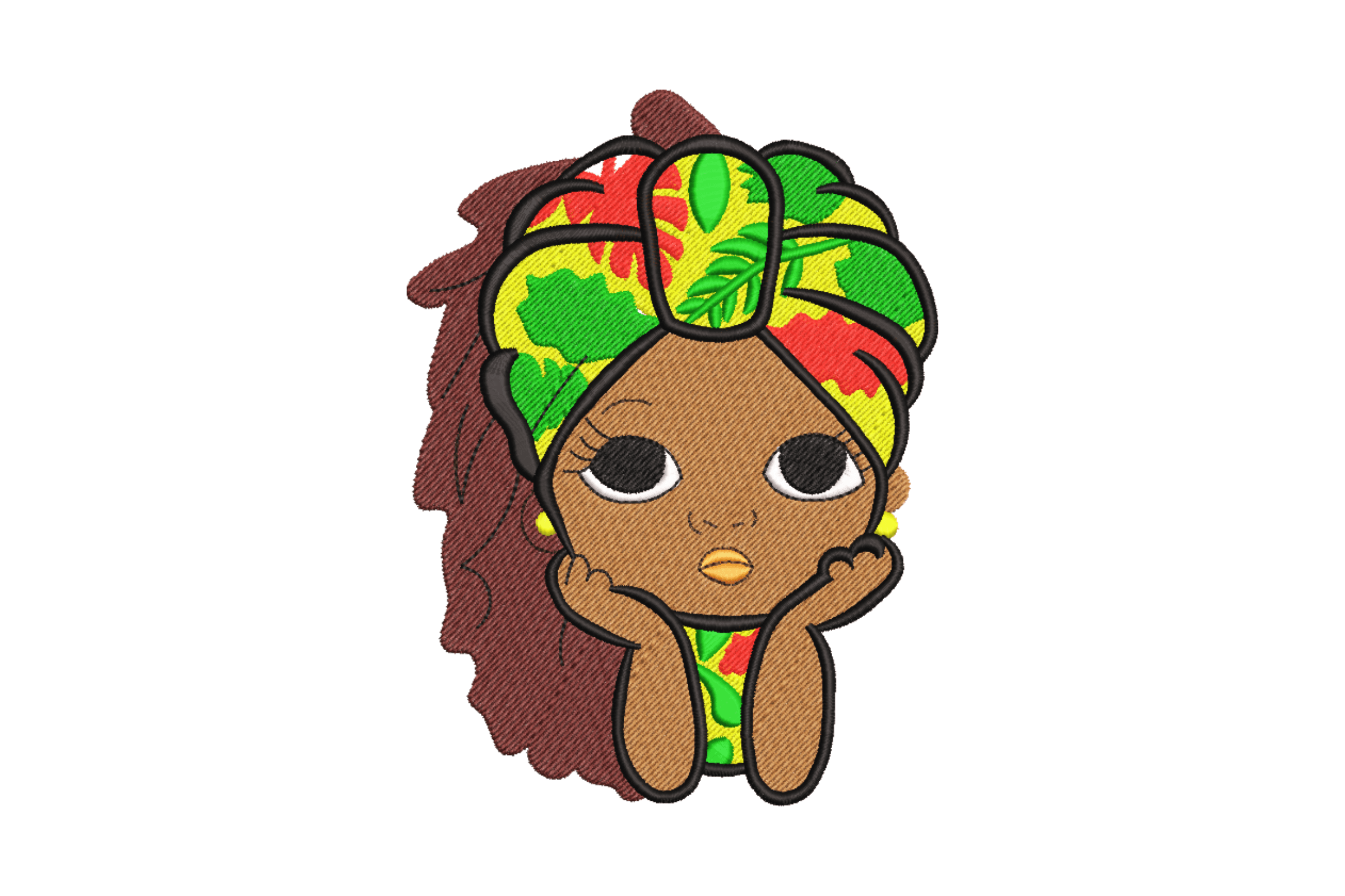 Headwrap Beauty – Afrocentric Girl Embroidery Design