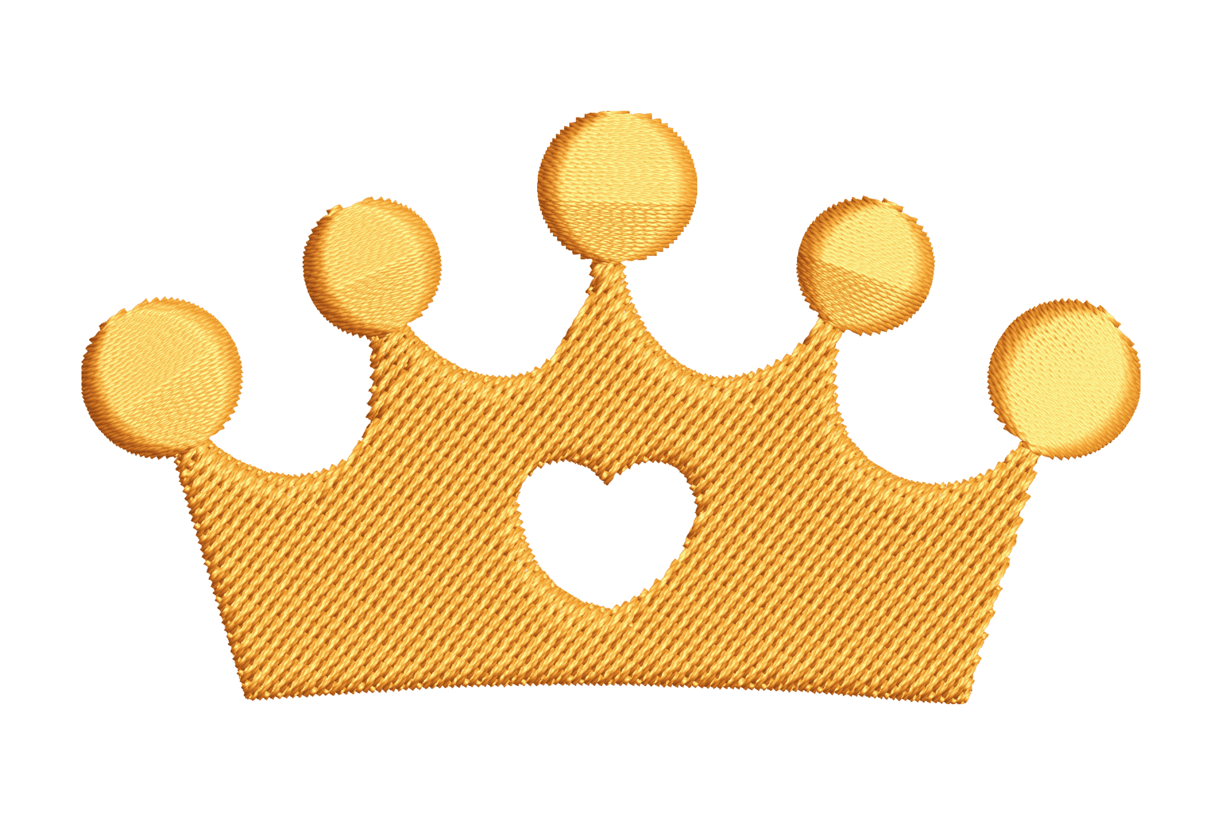 Cute Crown with Heart – Princess Embroidery  Design