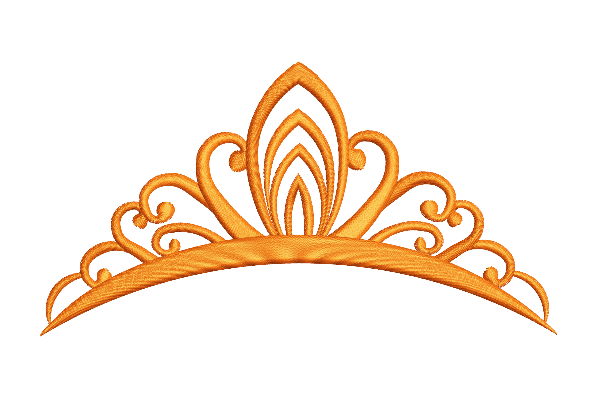 Royal Swirl Tiara – Princess Crown Embroidery Design