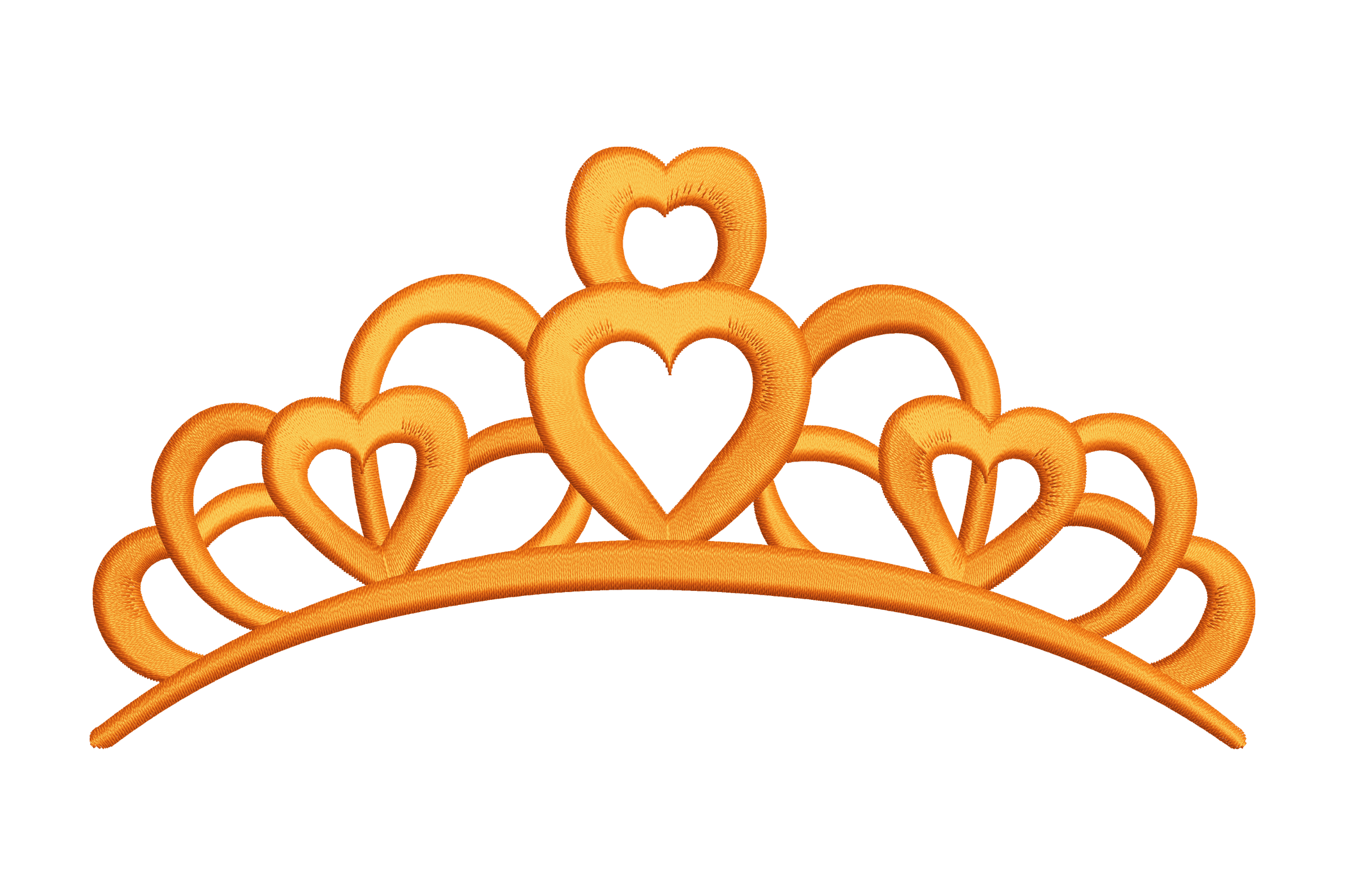 Heart Princess Tiara – Cute Kids Embroidery Design