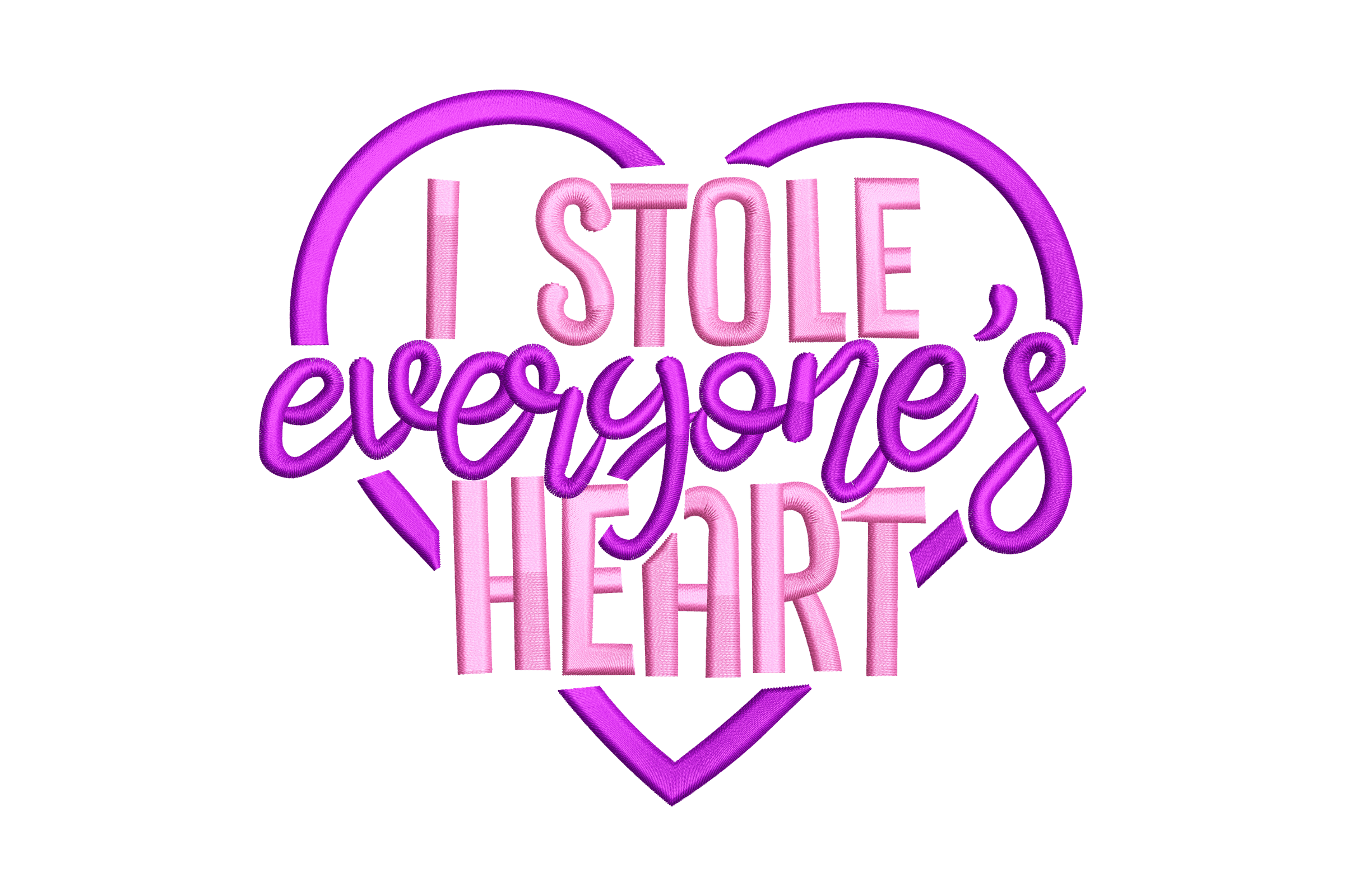 I Stole Everyone’s Heart – Cute Baby Girl Embroidery Design