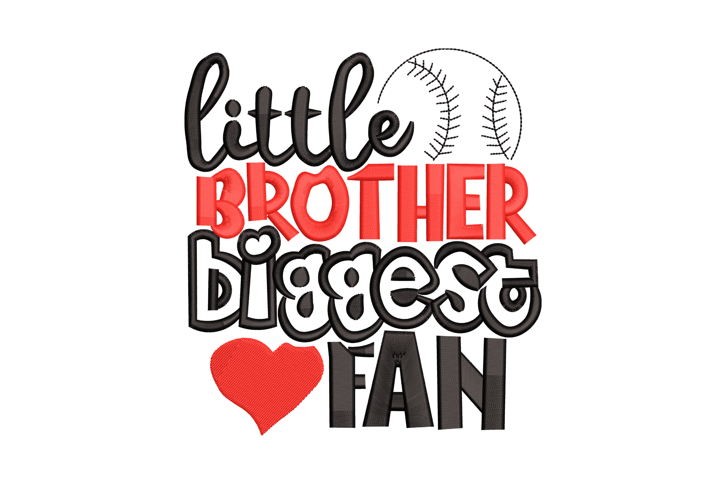 Little Brother Biggest Fan – Machine Embroidery Design