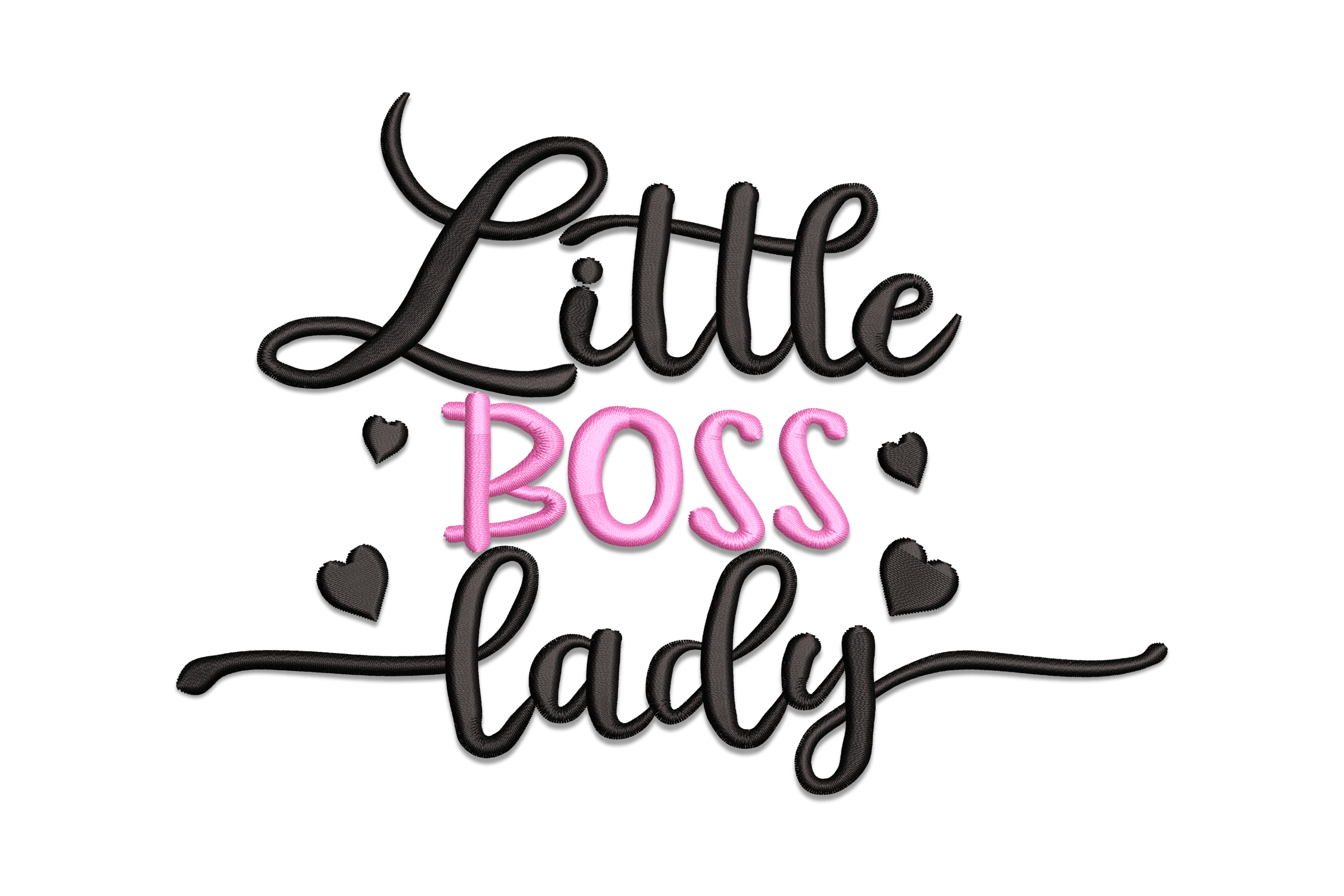 Little Boss Lady – Cute Girls Embroidery Design