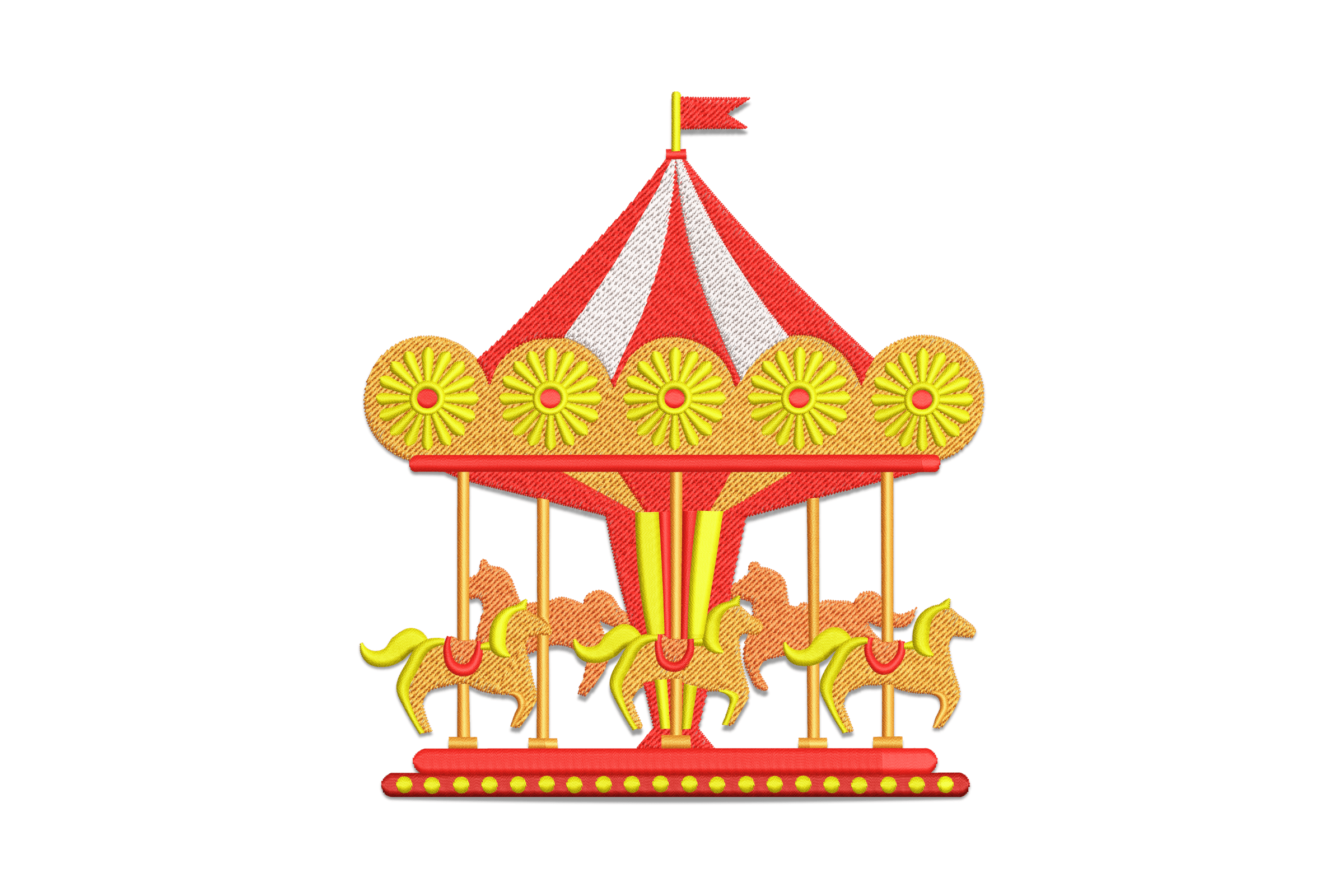 Carnival Carousel – Festive Embroidery Machine Design