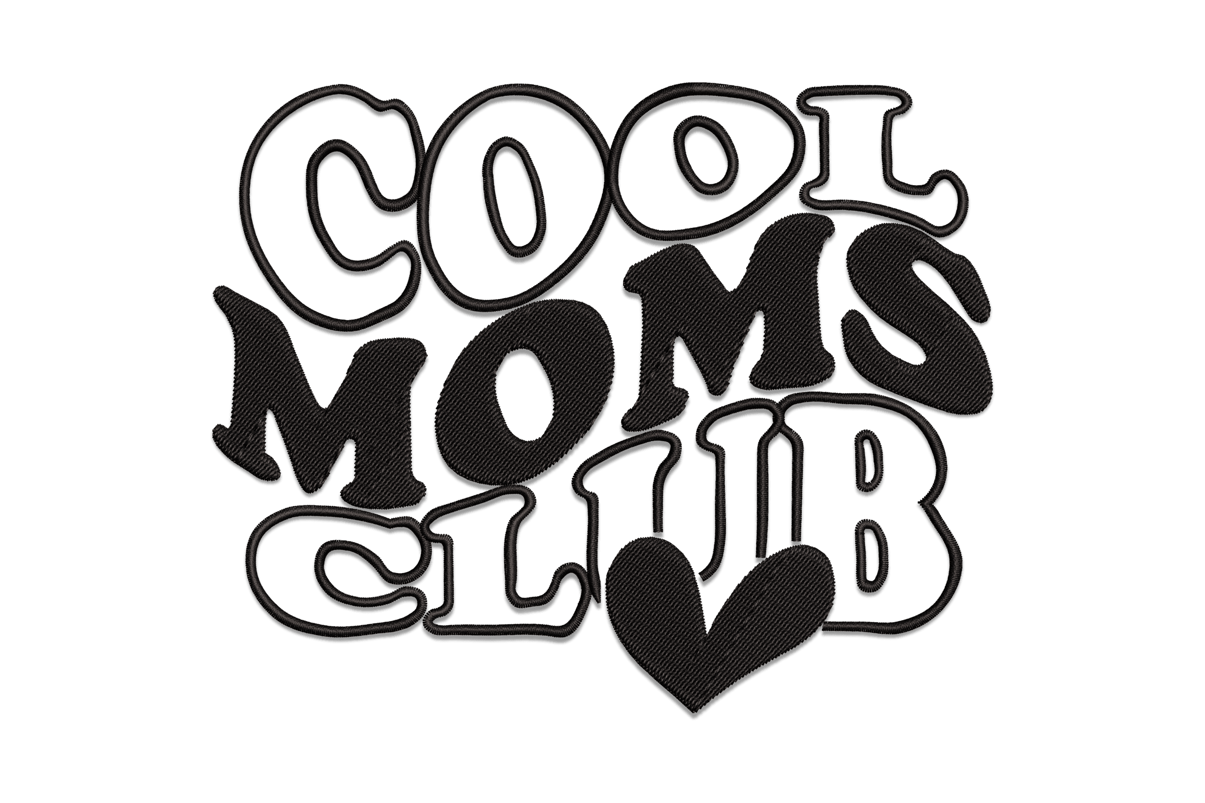 Cool Moms Club – Modern Retro Embroidery Design