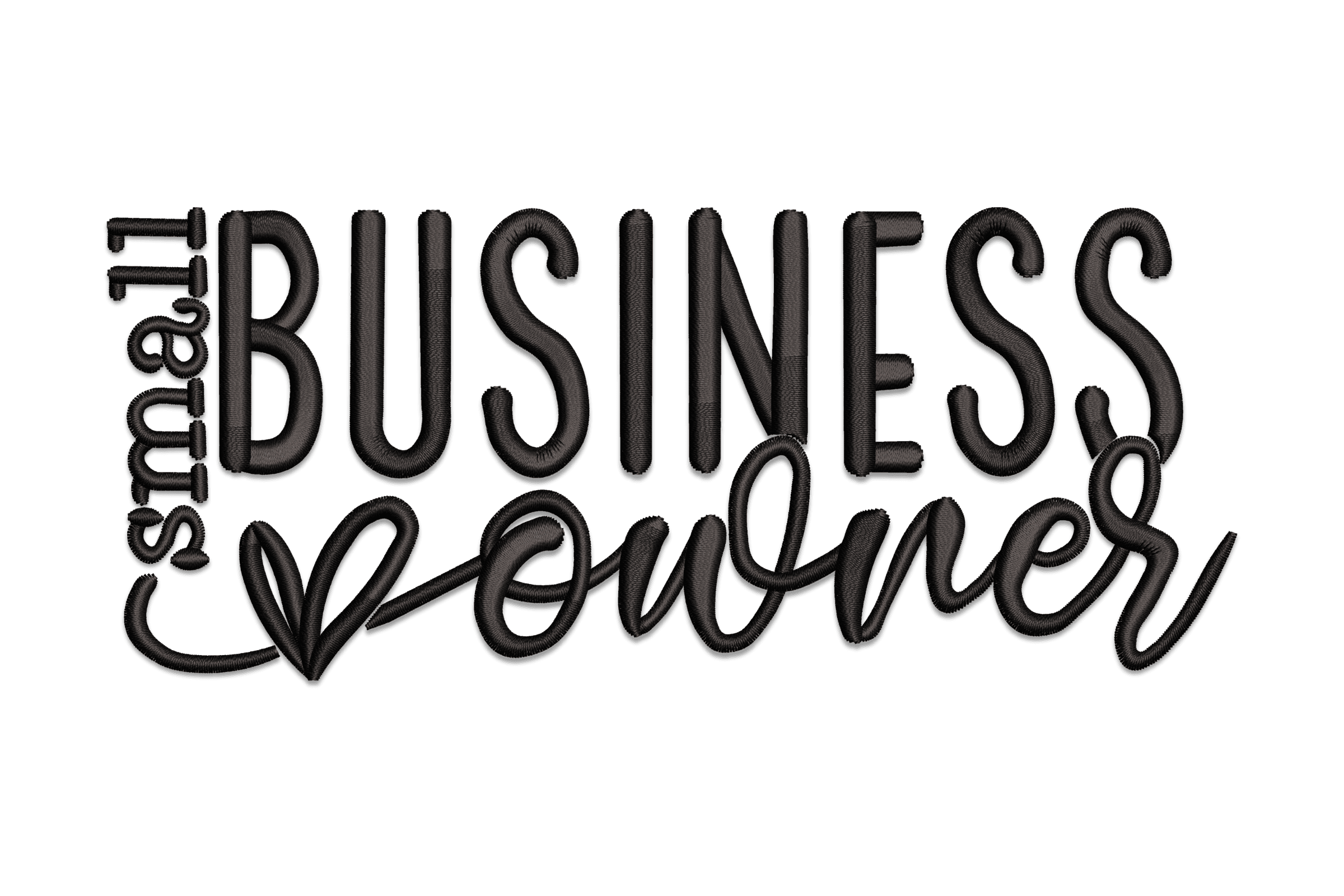 Small Business Owner – Modern Script Embroidery  Design