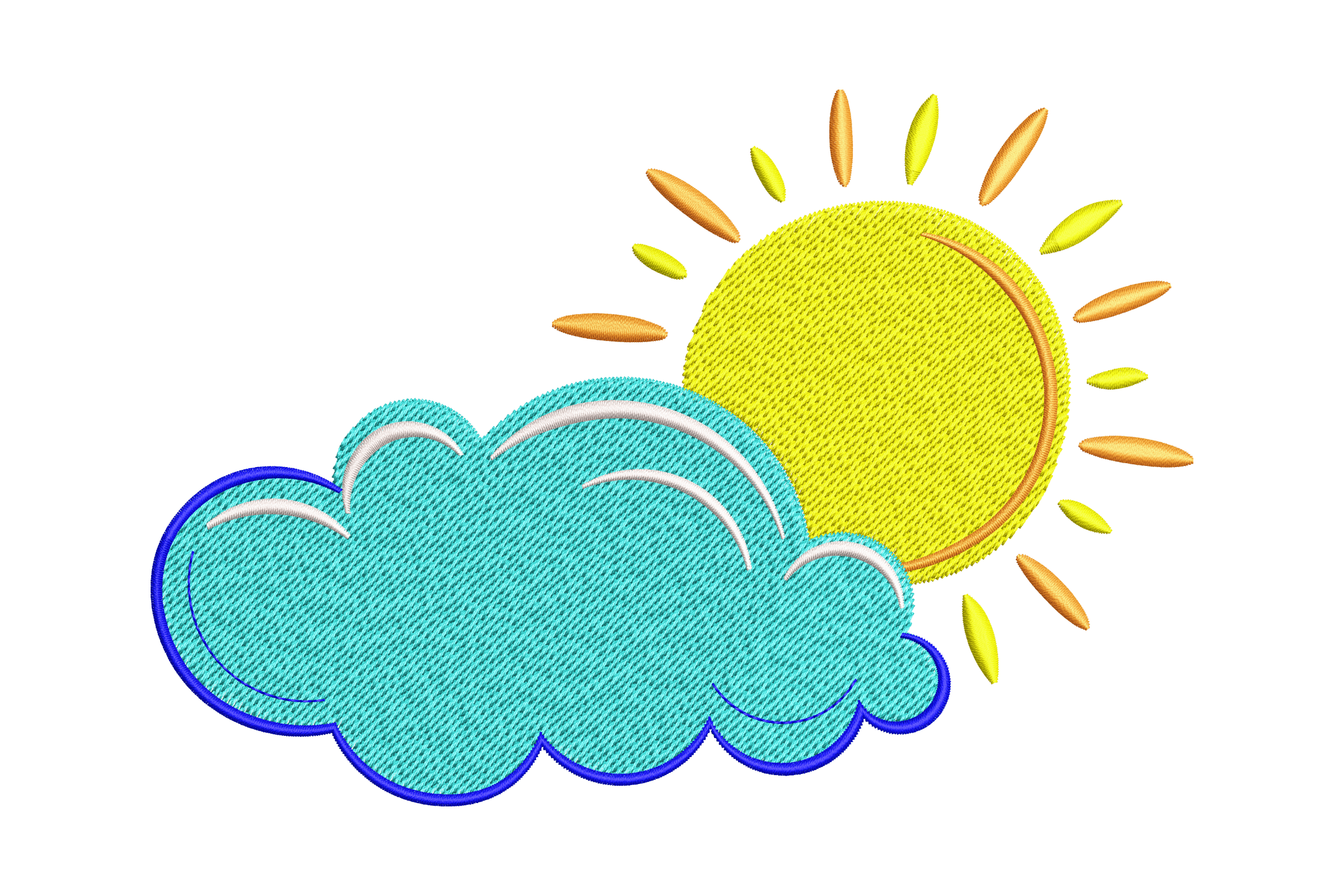 Sunny Day Cloud – Cheerful Kids Embroidery Design