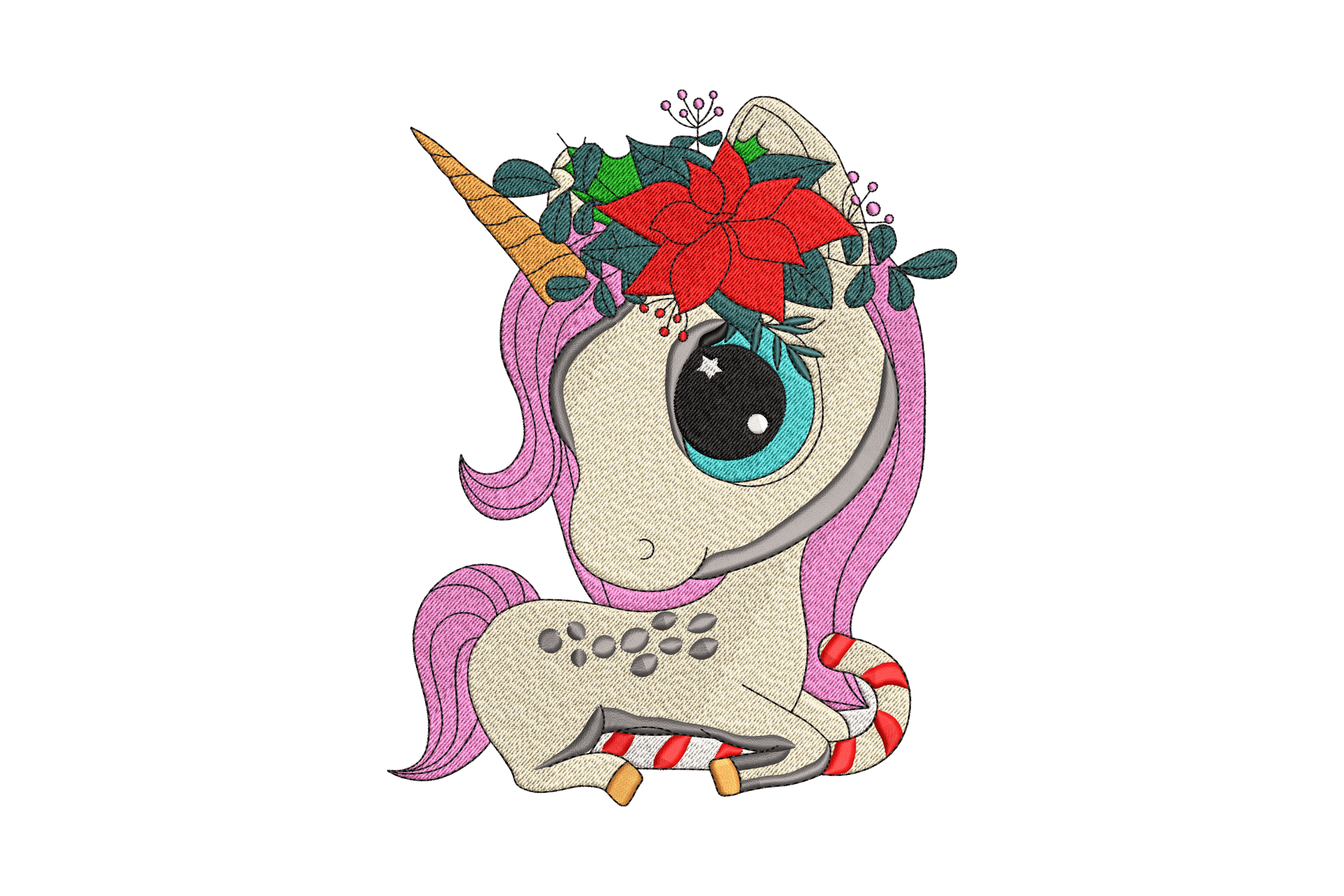 Christmas Unicorn – Cute Holiday Embroidery Design