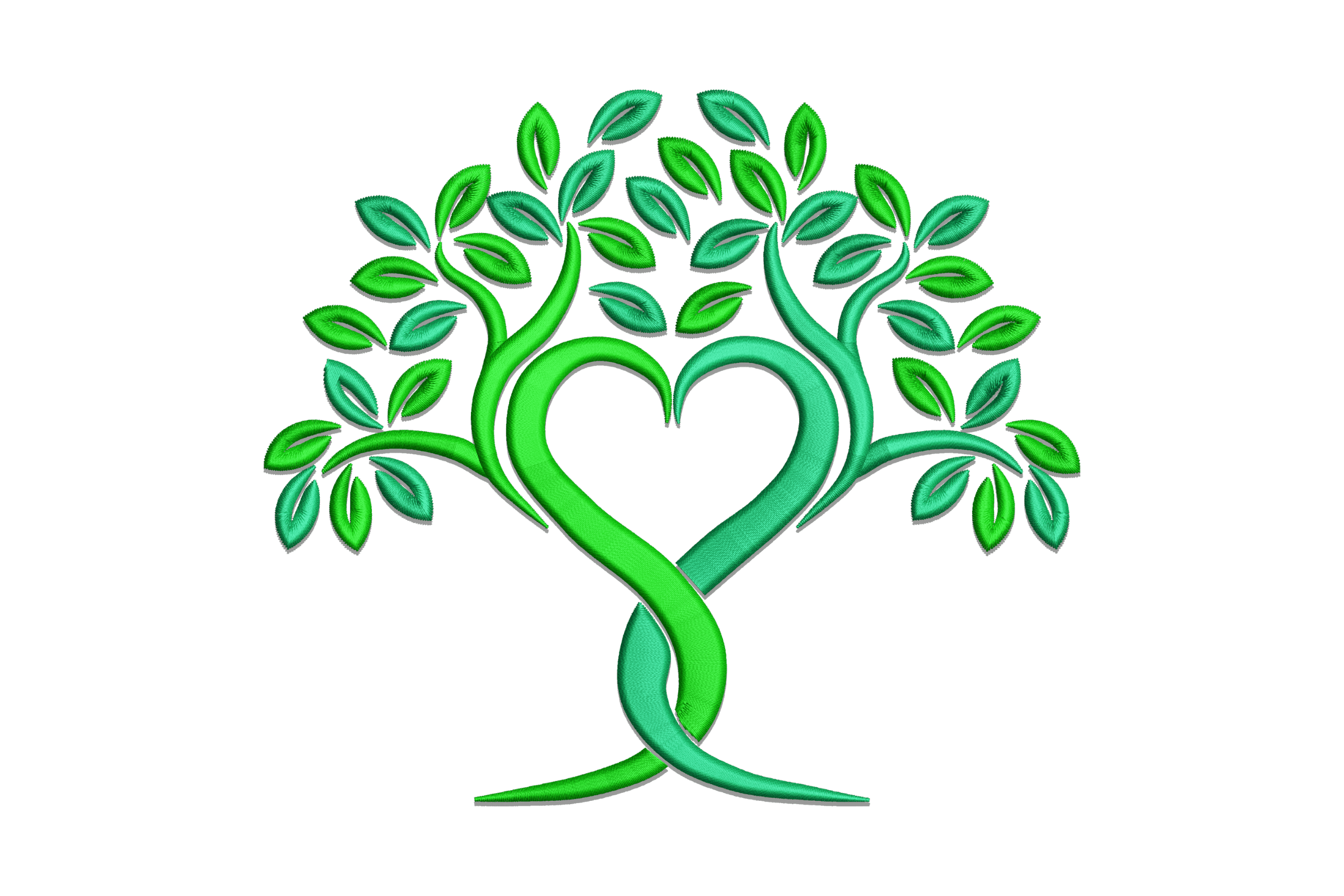 Intertwined Heart Tree – Family Roots Embroidery Design