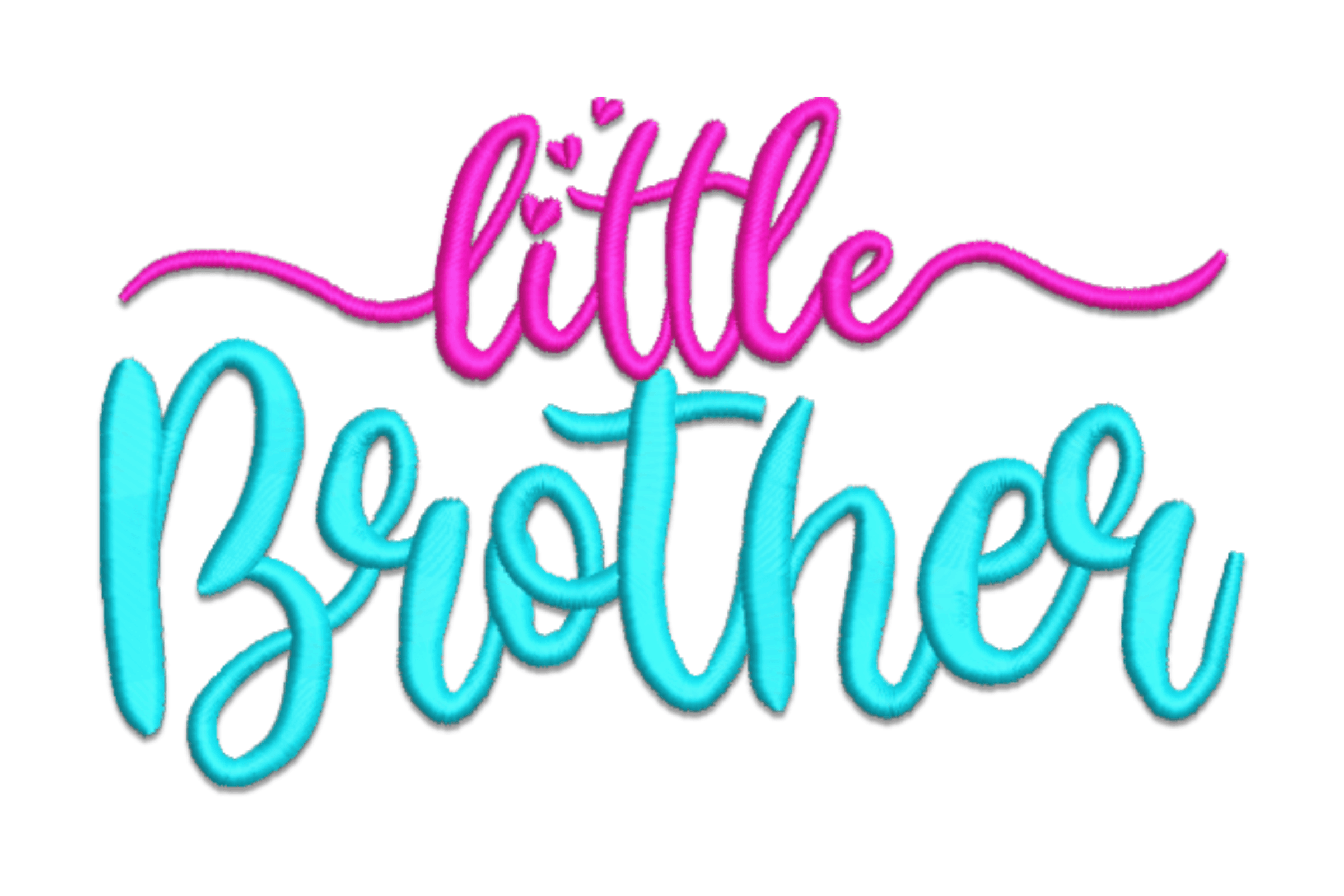 Little Brother – Cute Script Embroidery Design