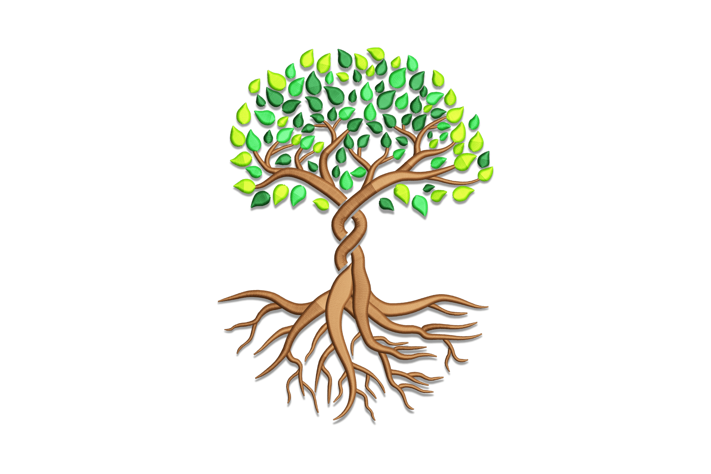 Twisted Roots Family Tree – Symbolic Embroidery Design