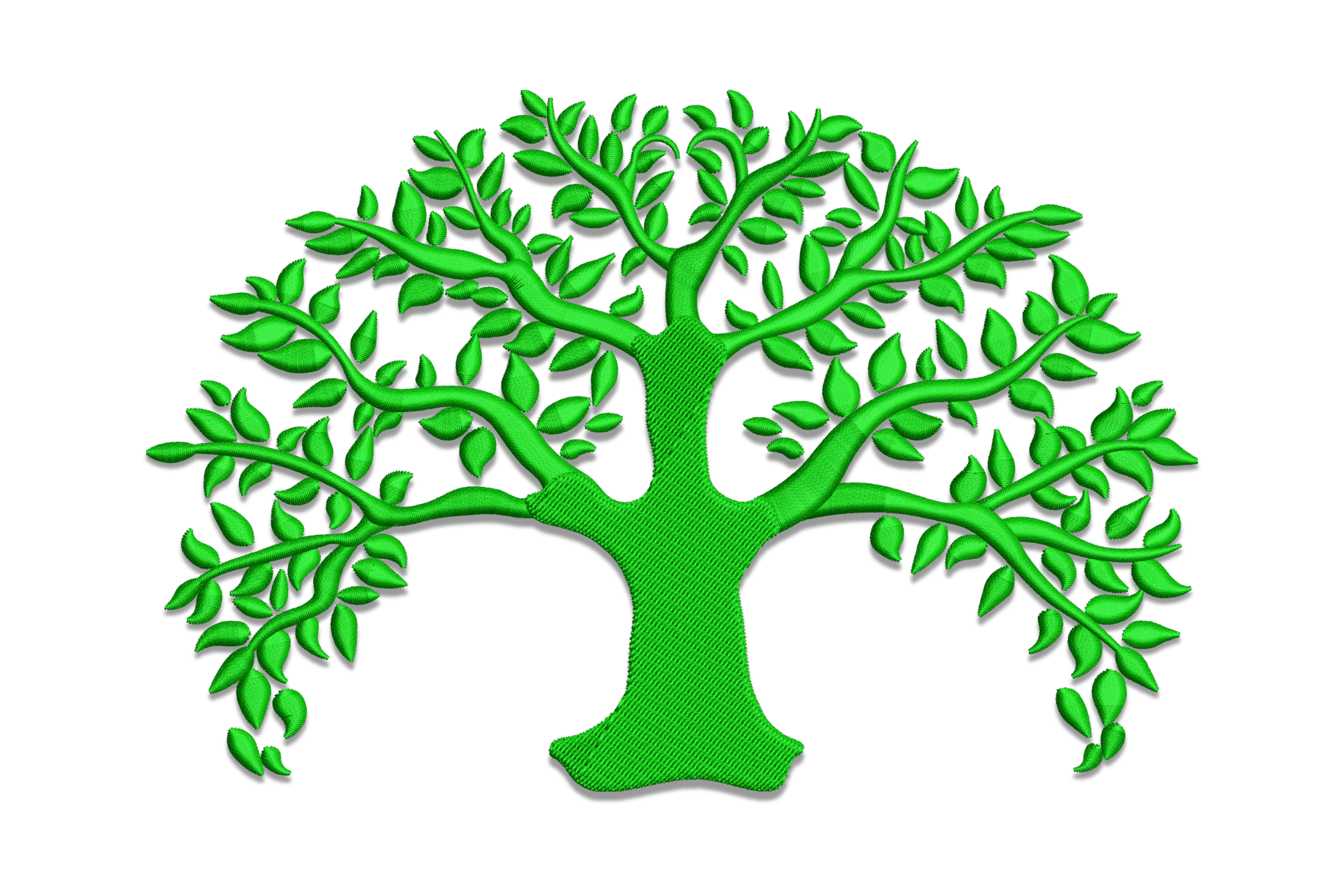 Lush Green Family Tree – Classic Embroidery  Design