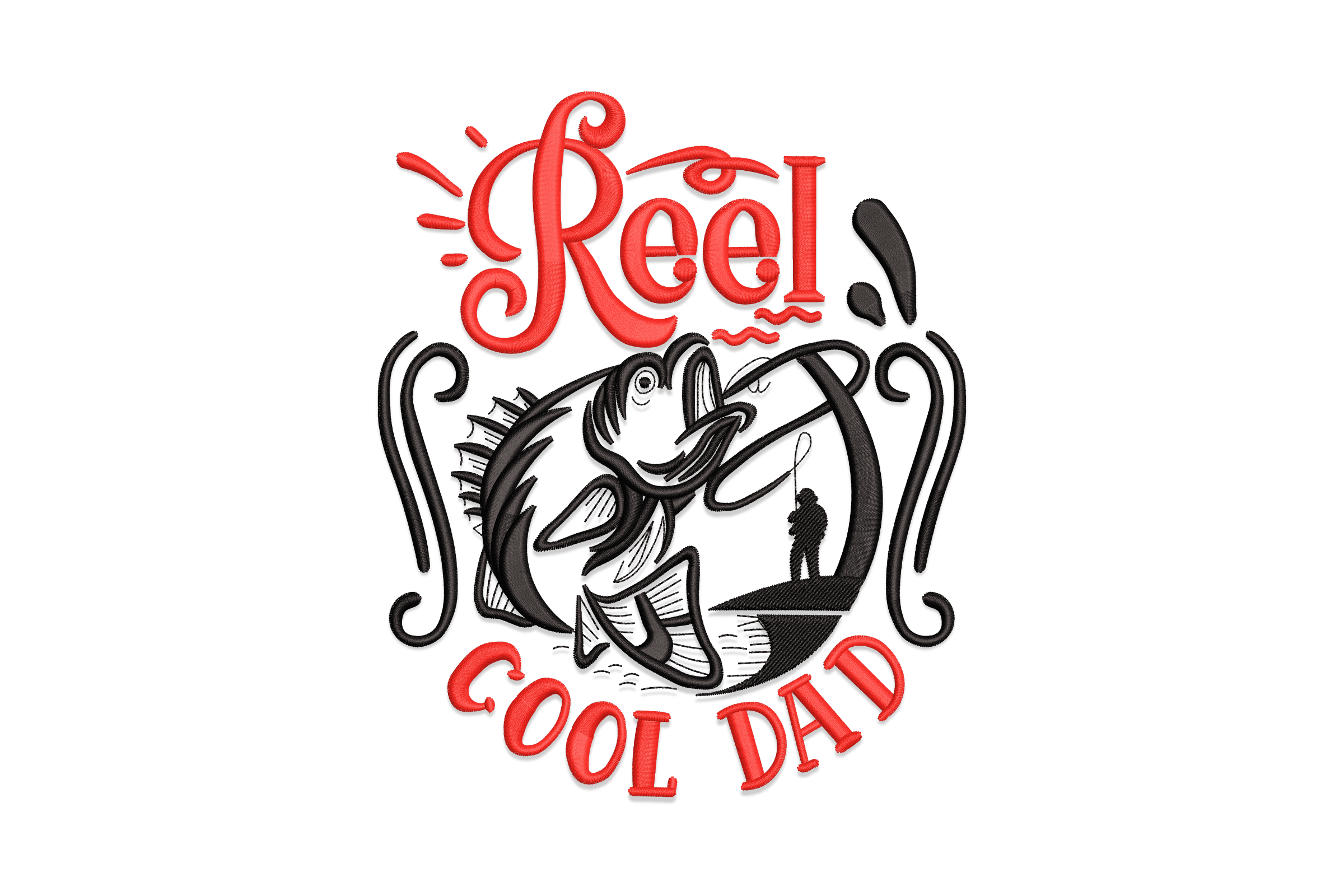 Reel Cool Dad – Vintage Fishing Father’s Day Embroidery  Design