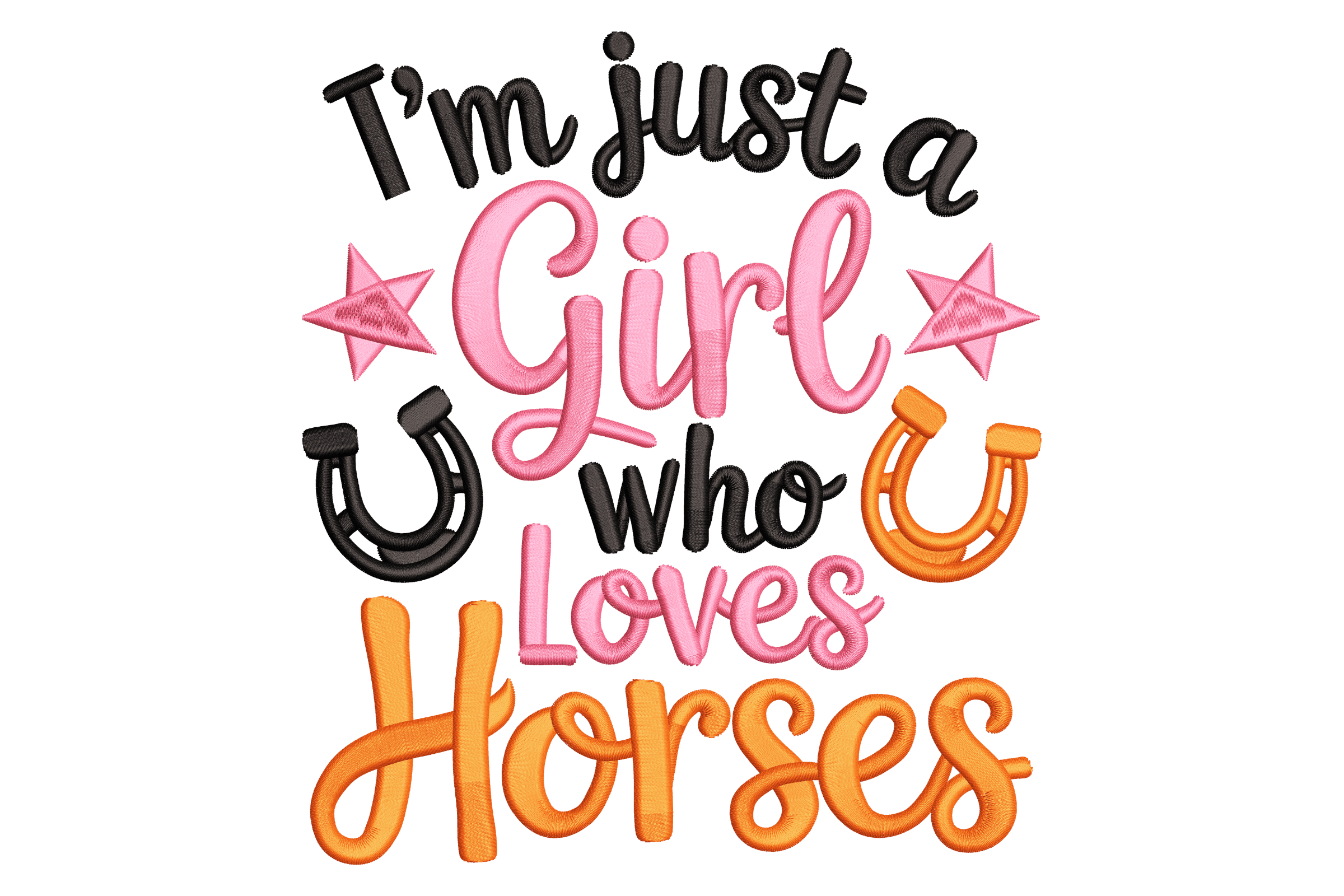 Just a Girl Who Loves Horses loving – Embroidery Design