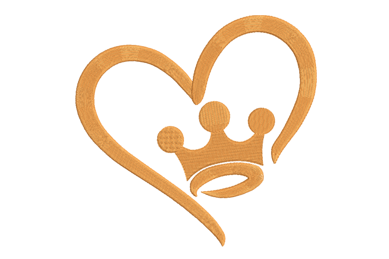 Heart Crown – Queen Love Embroidery Design