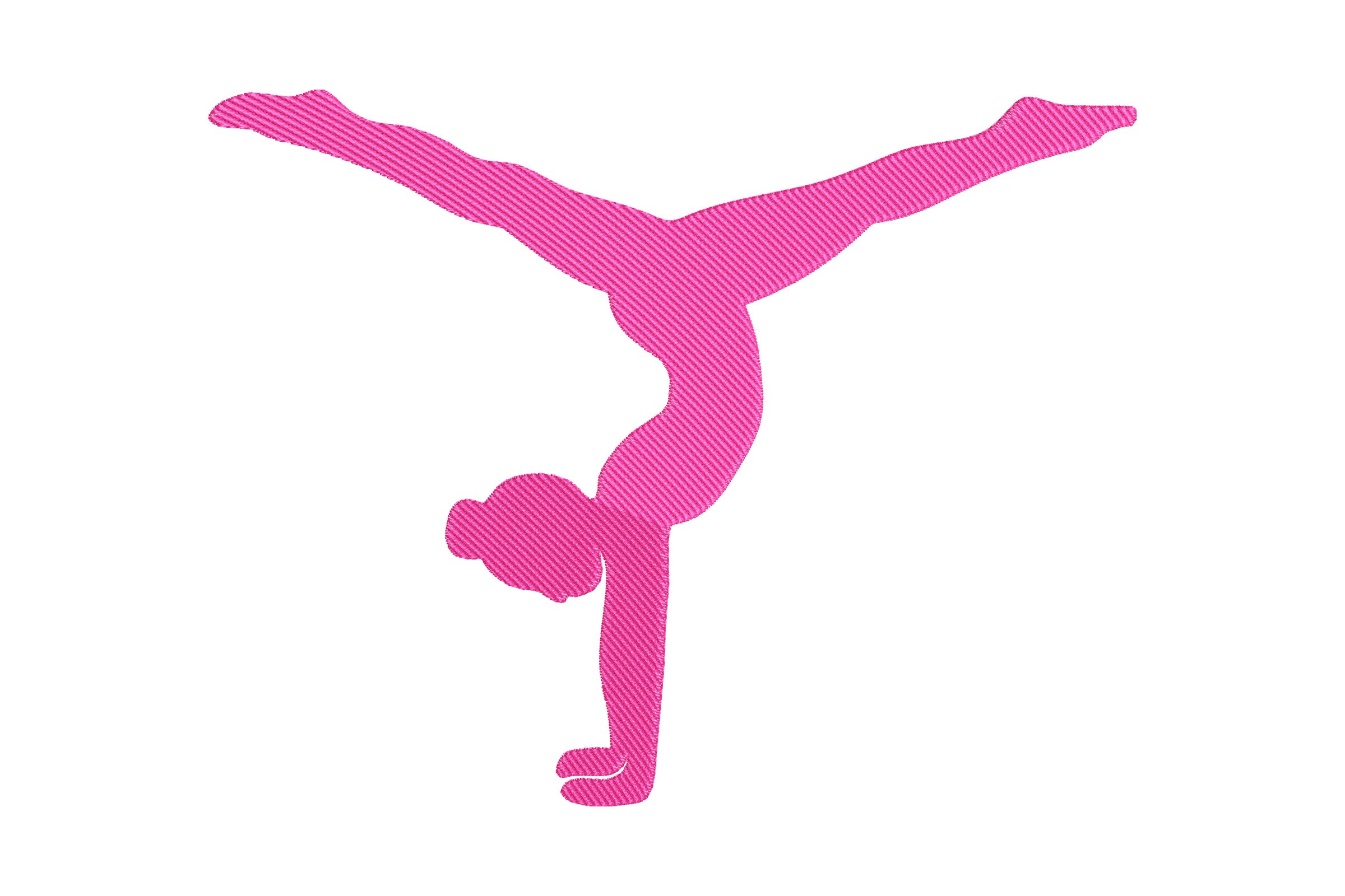 Straddle Gymnast Silhouette – Sports Embroidery Design