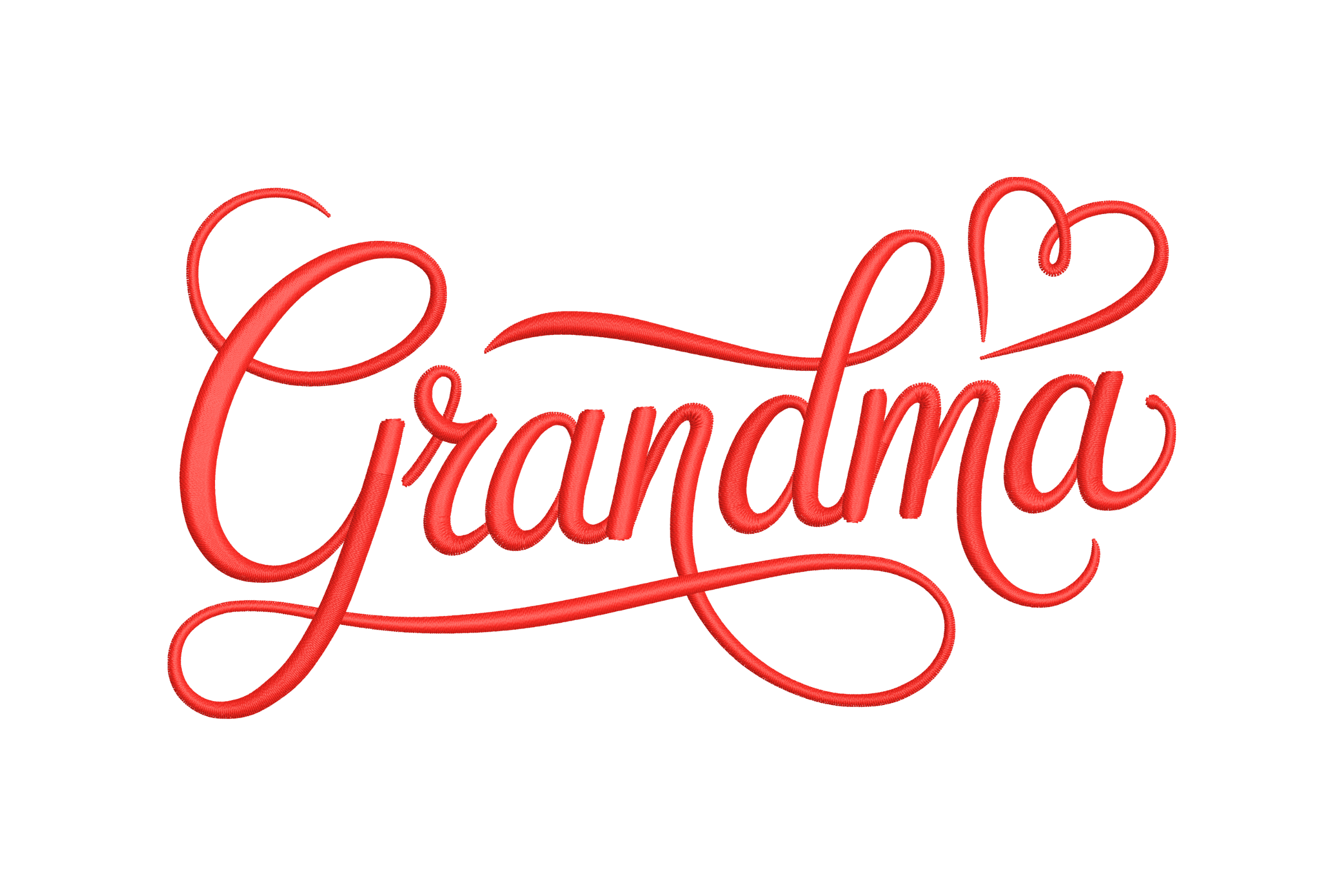 Grandma Script with Heart – Family Embroidery Design