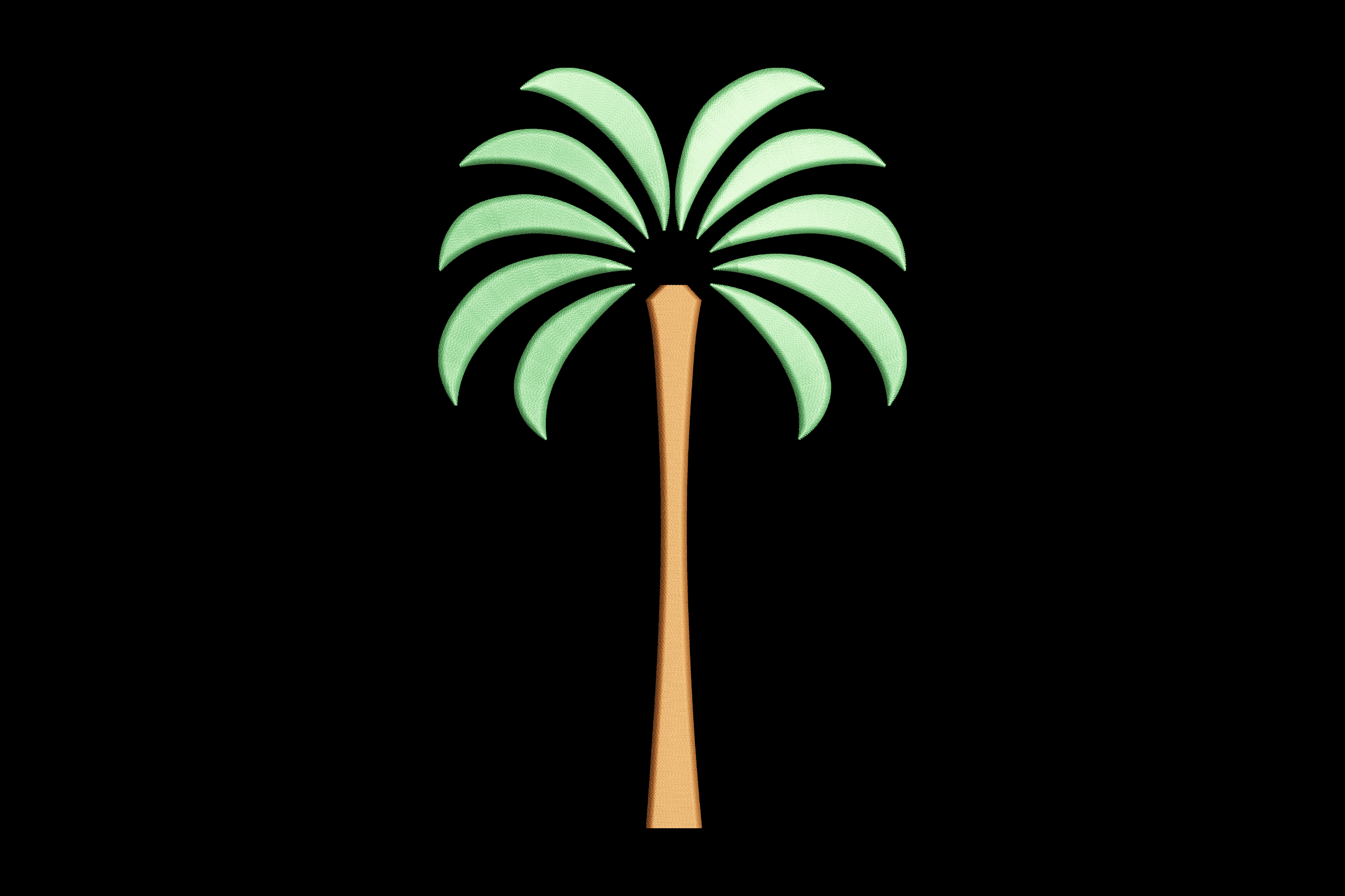 Tropical Palm Tree – Summer Beach Embroidery Design