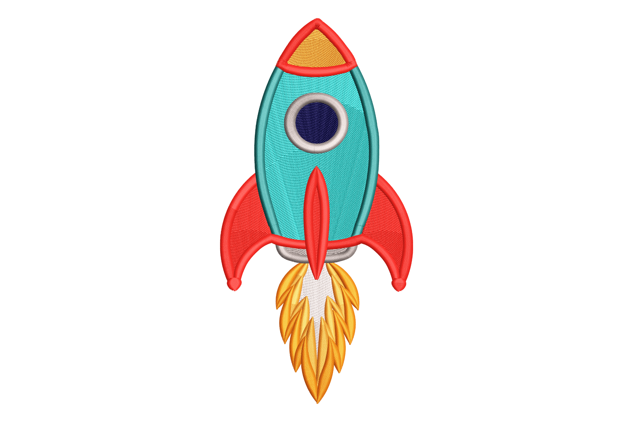 Retro Space Rocket Ship – Kids Machine Embroidery Design