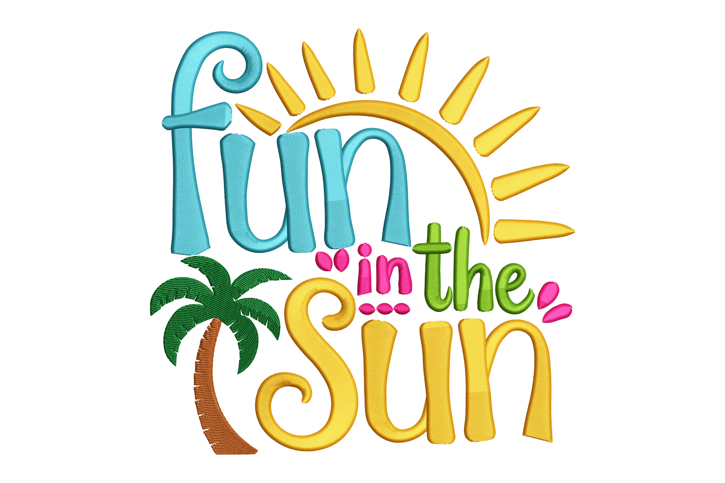 Fun in the Sun Machine Embroidery Design
