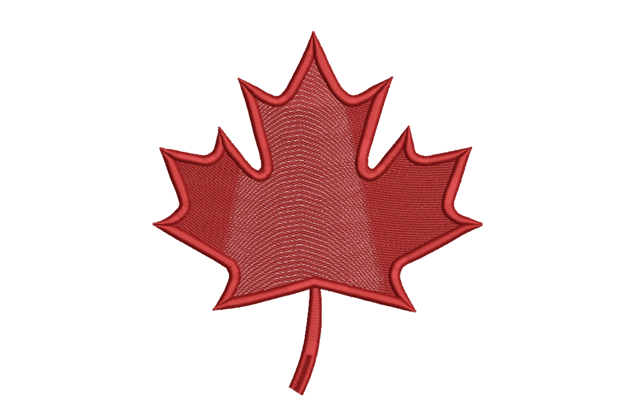 Canadian Maple Leaf Machine Embroidery Design