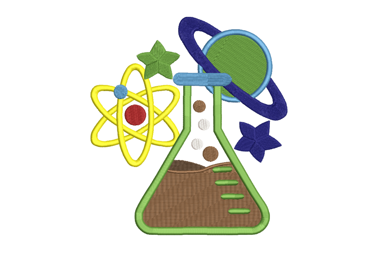 Science Lab & Space Exploration Machine Embroidery Design