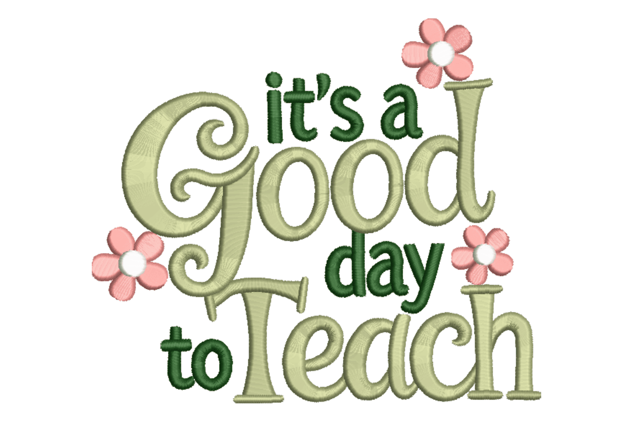 It's a Good Day to Teach Machine Embroidery Design