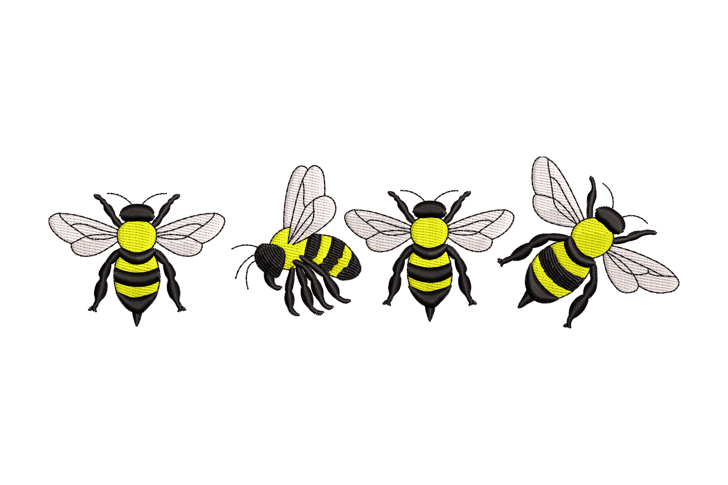 Bumble Bee Insects Border Machine Embroidery Design