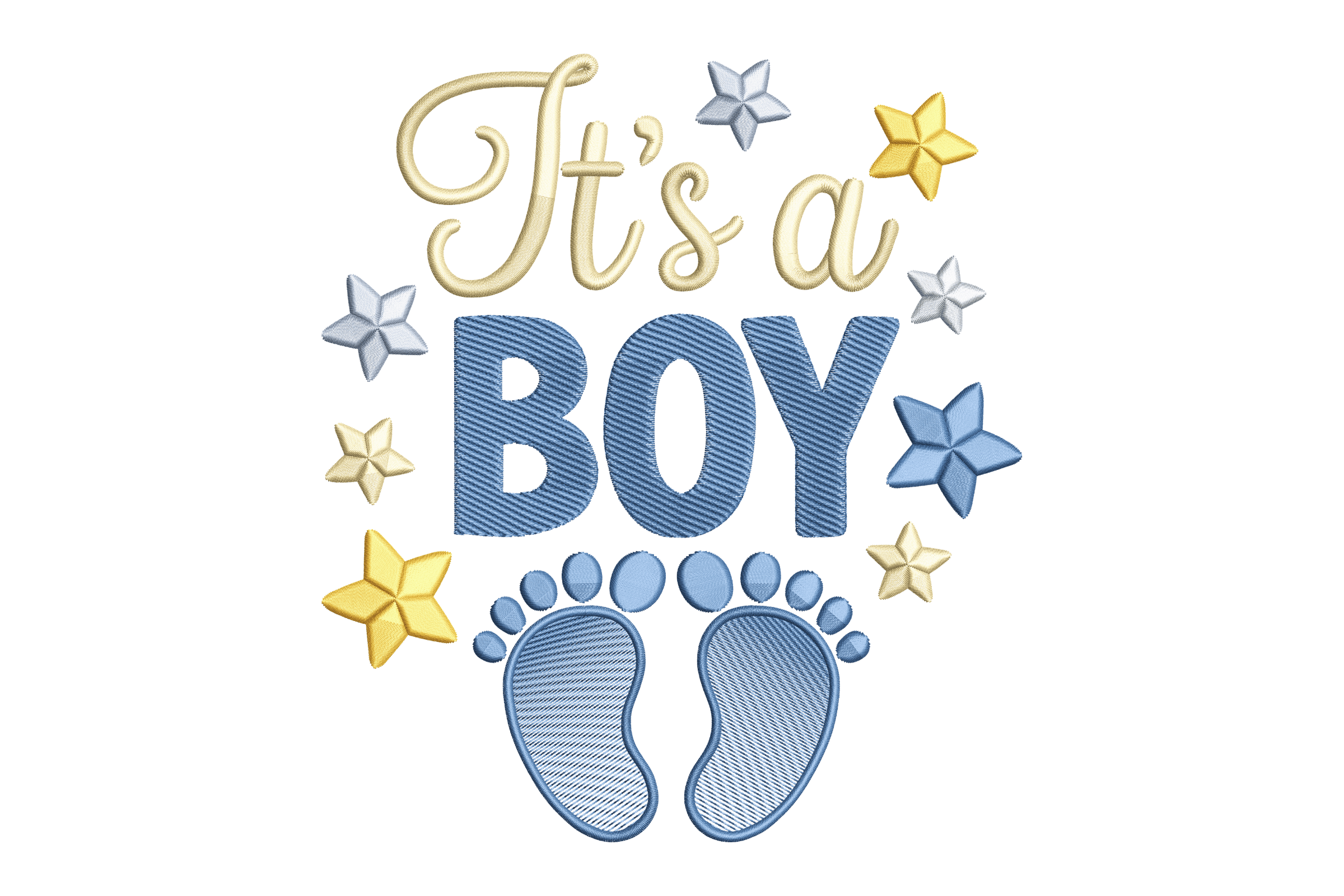 It's a Boy Baby Feet Machine Embroidery Design
