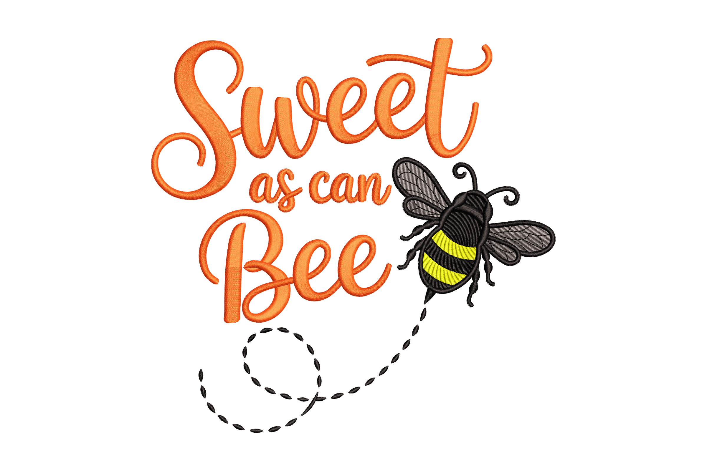 Sweet as Can Bee Quote Machine Embroidery Design
