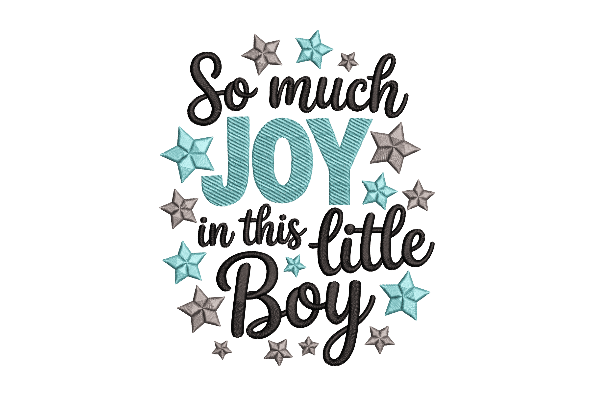So Much Joy This Little Boy Machine Embroidery Design