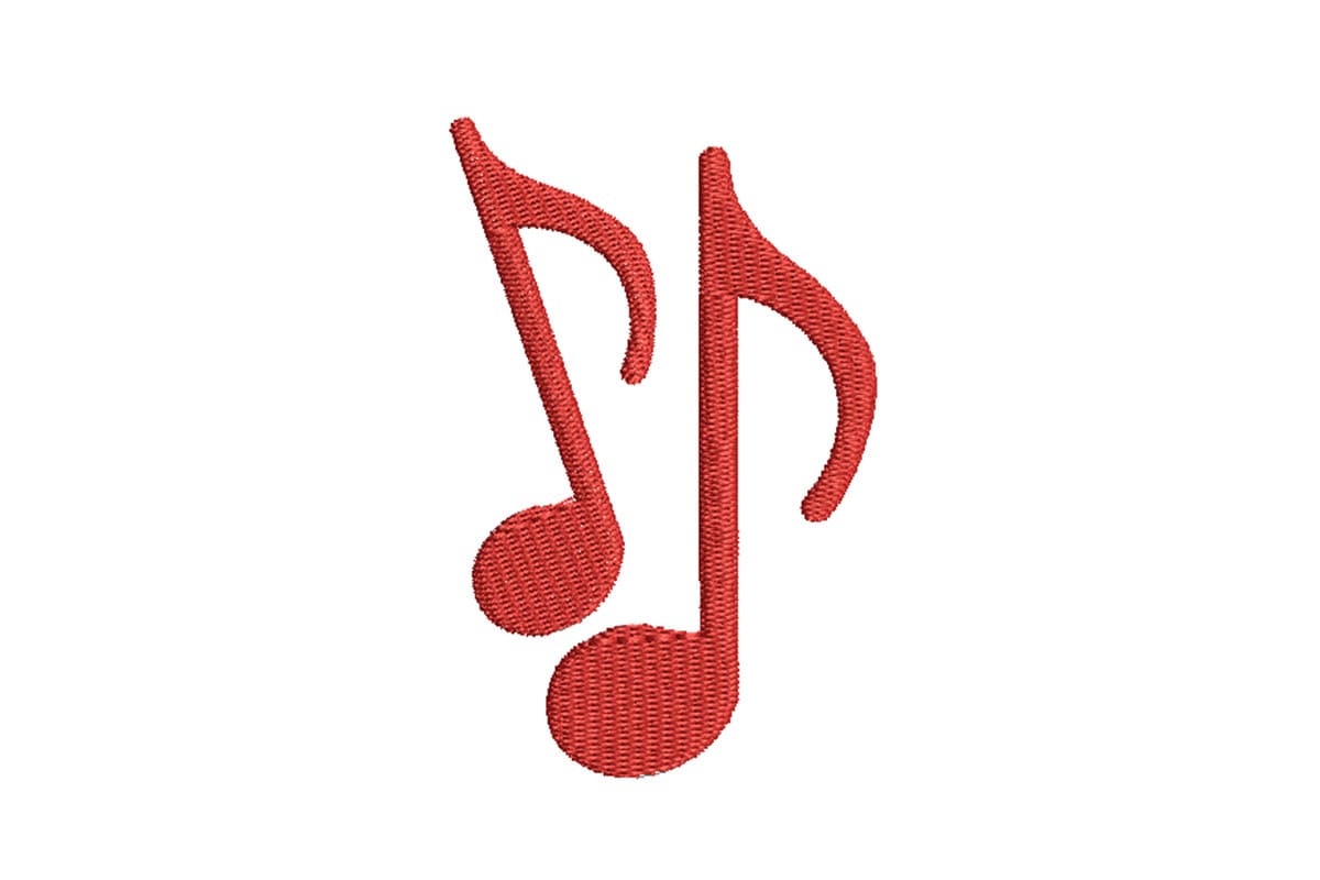 Simple Music Notes – Machine Embroidery Design