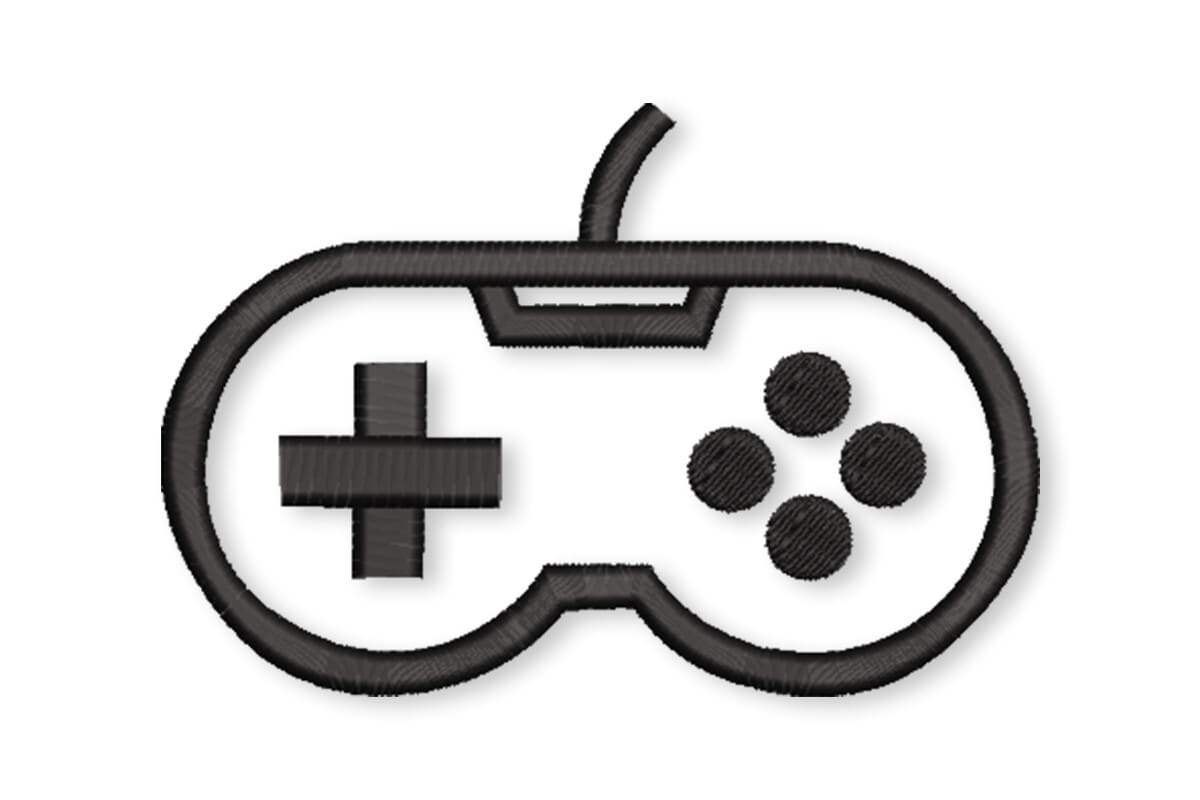 Minimal Game Controller – Machine Embroidery Design