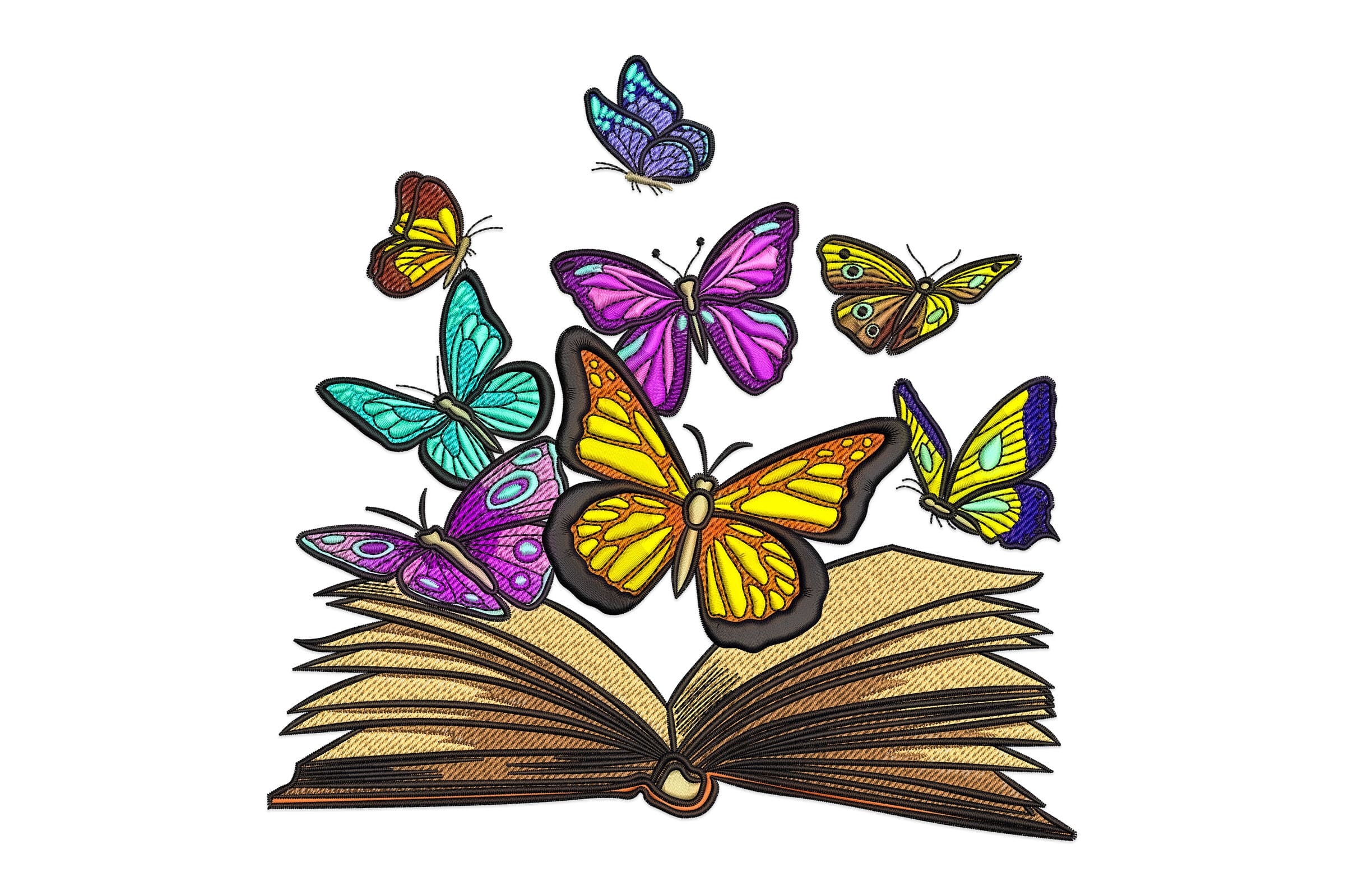 Book & Butterflies – Machine Embroidery Design