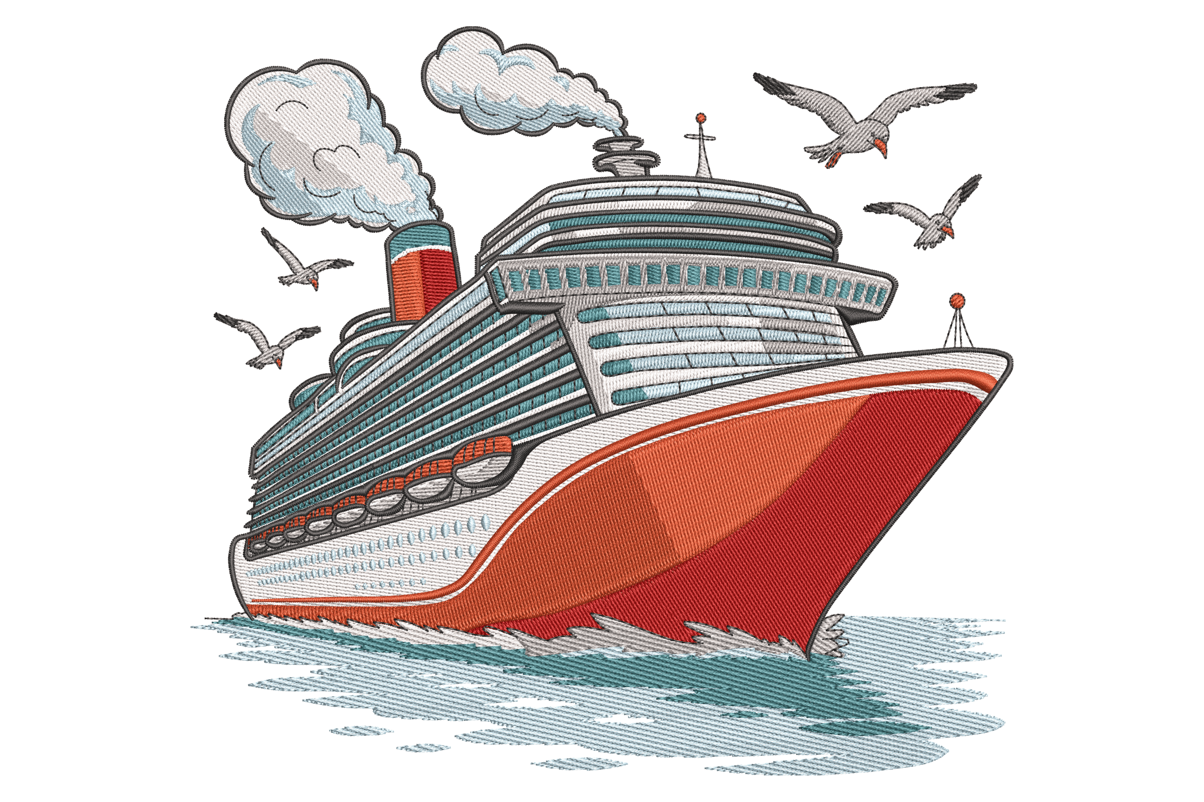 Cruise Ship Adventure – Nautical Embroidery Design
