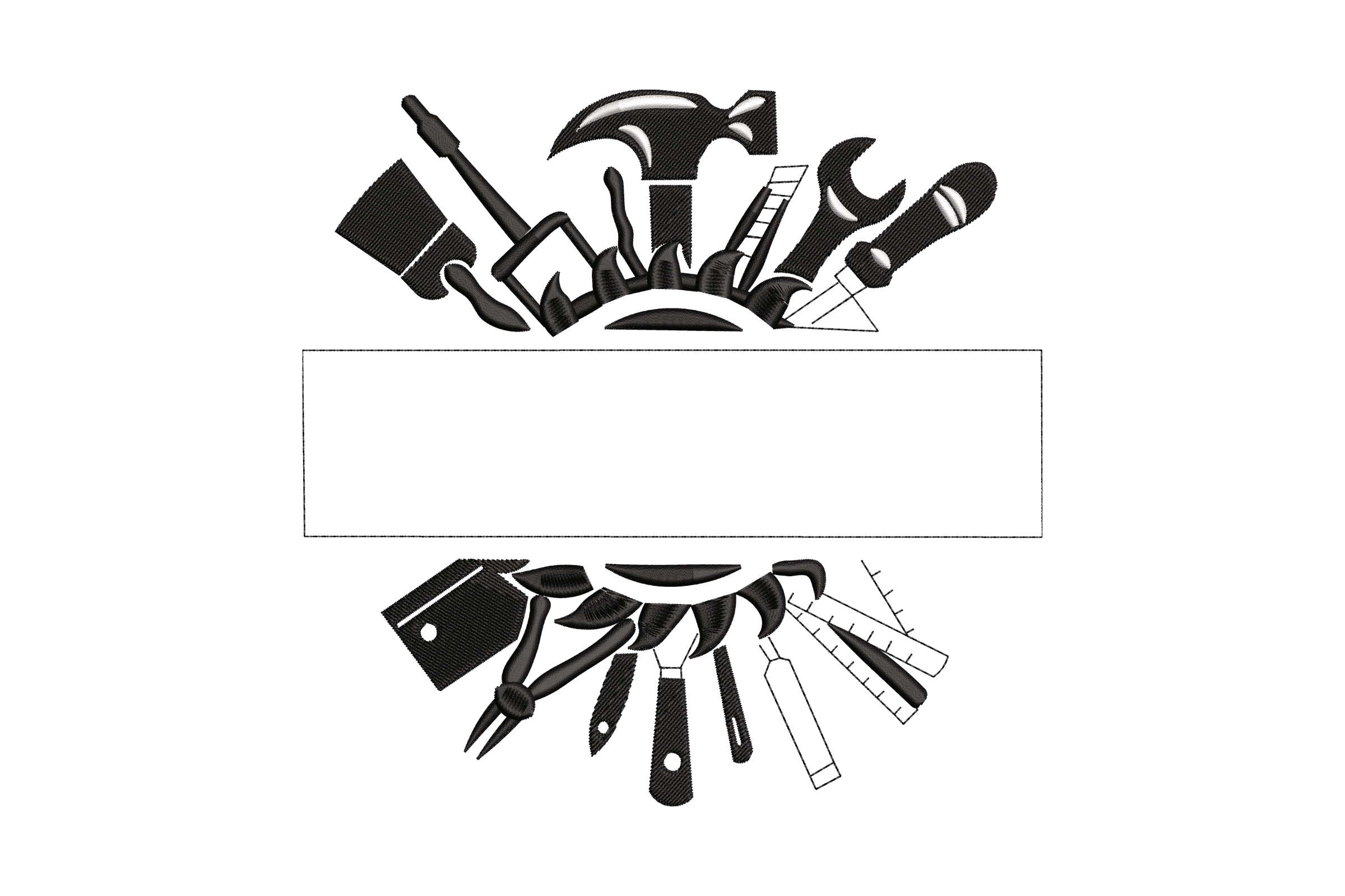 Tools Frame Label – Customizable Patch Embroidery Design