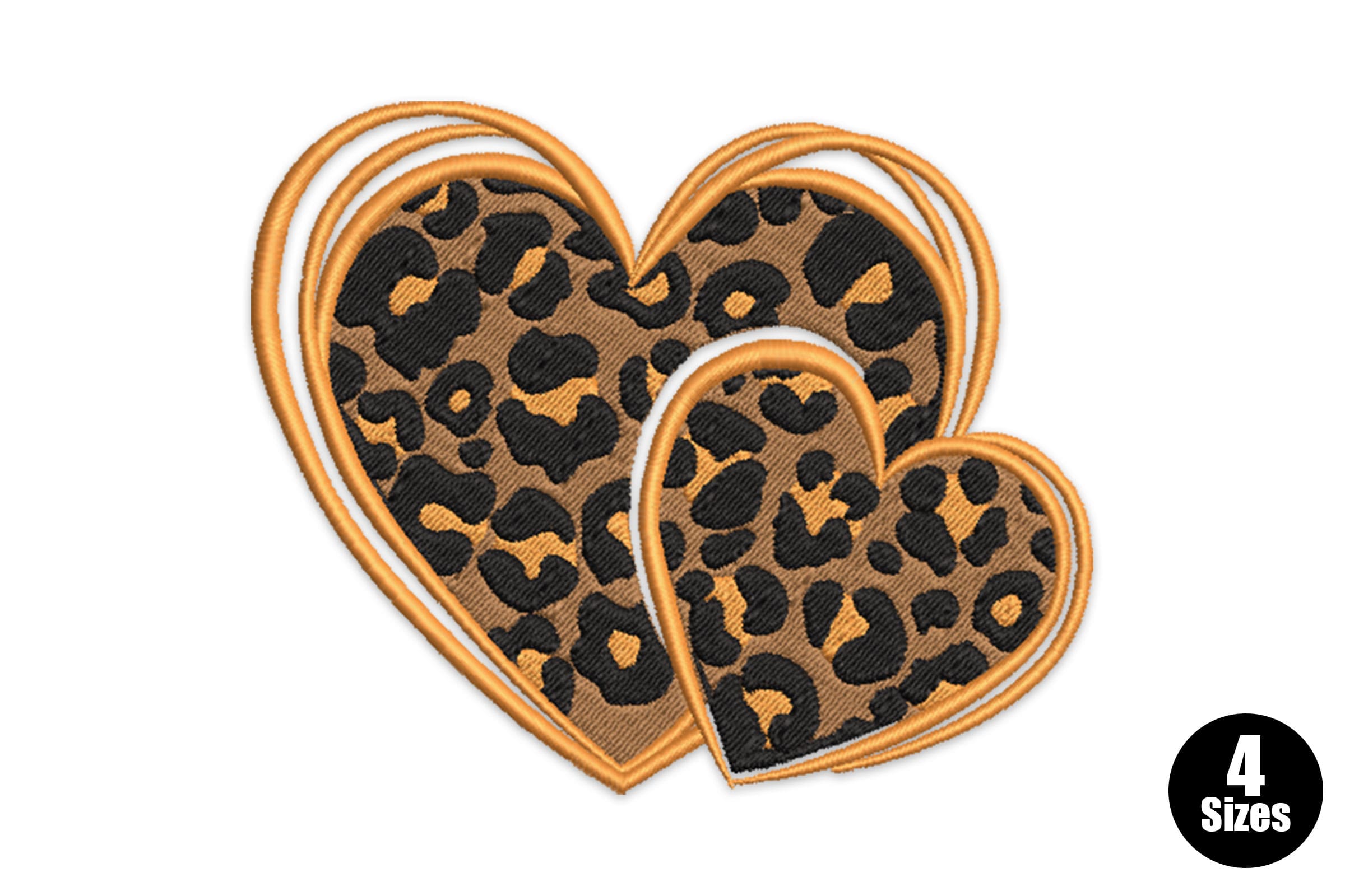 Leopard Heart Applique – Embroidery Design