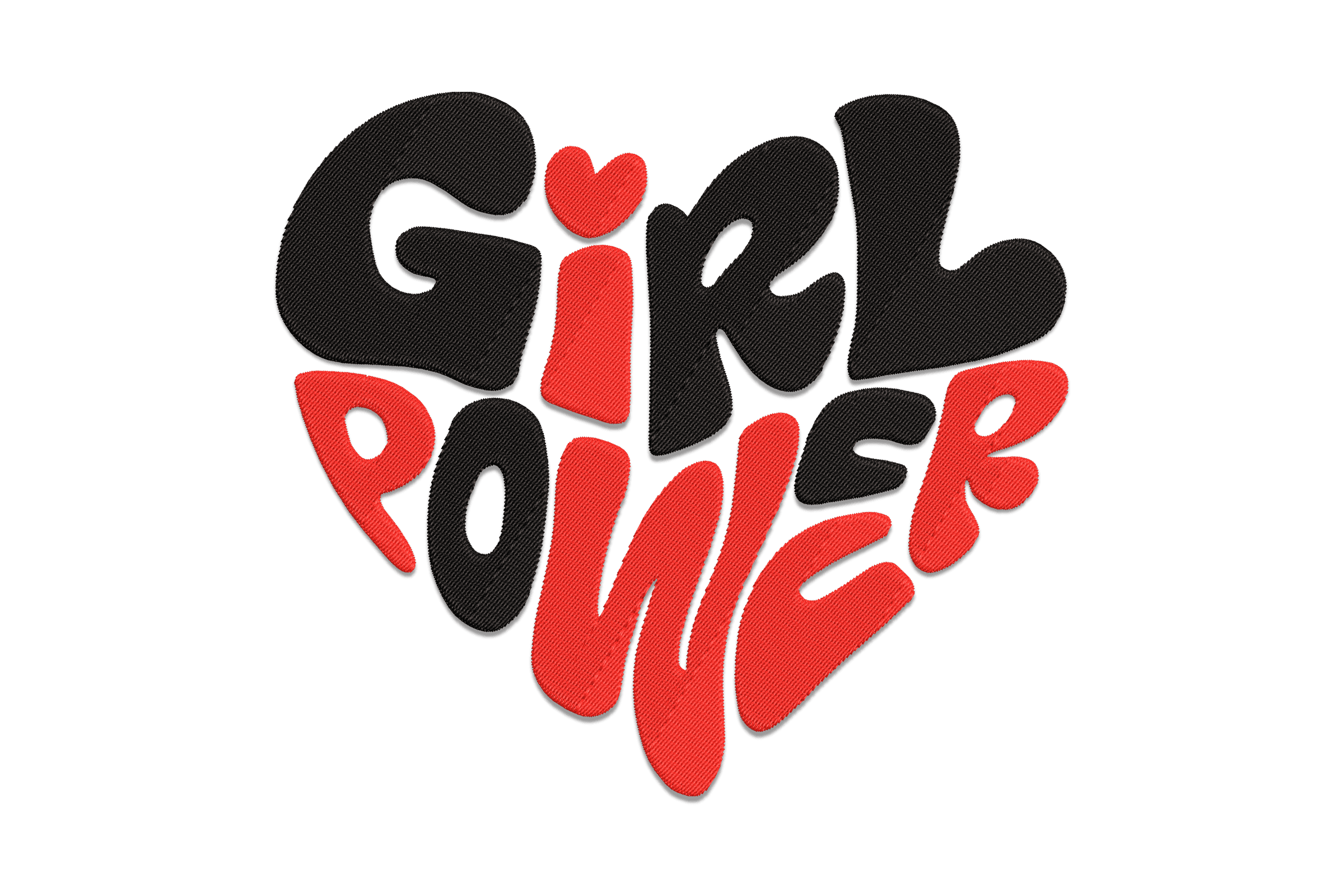 Girl Power Heart – Bold Feminist Embroidery Design