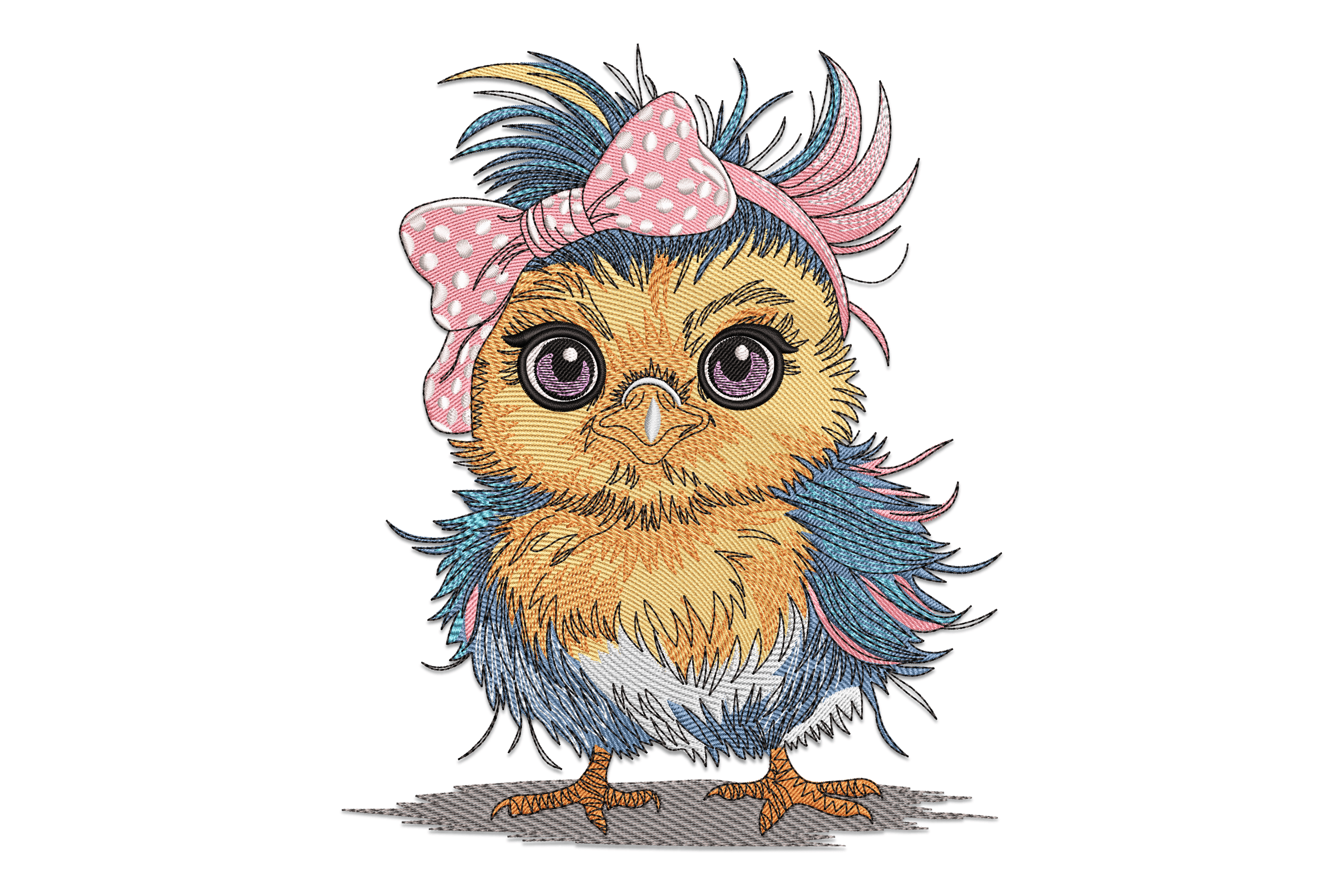 Cute Owl With Bow – Girly Embroidery Design