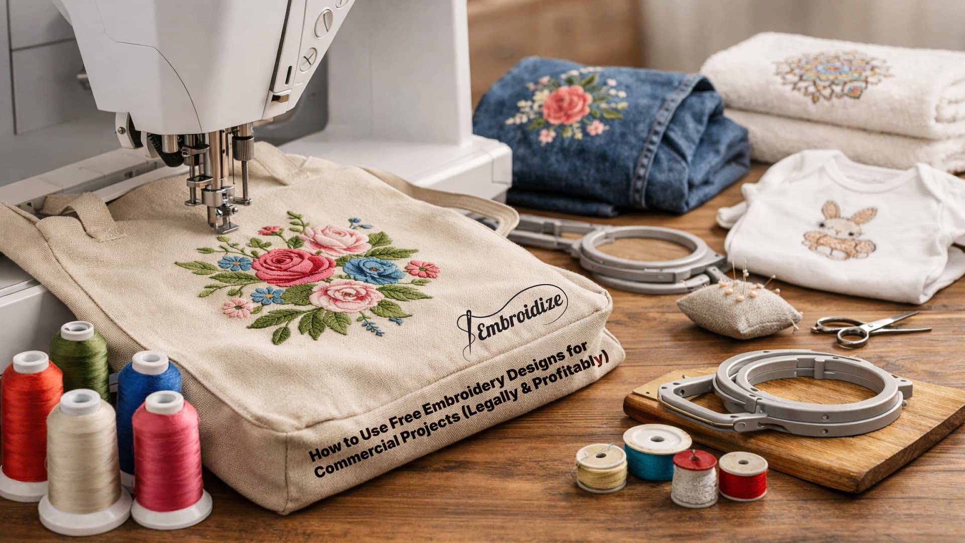 How to Use Free Embroidery Designs for Commercial Projects (Legally & Profitably)