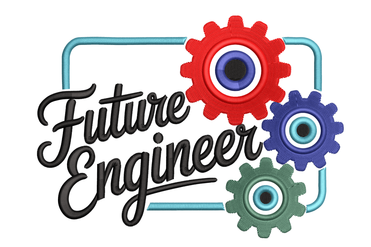 Future Engineer – Kids Gear Machine Embroidery Design