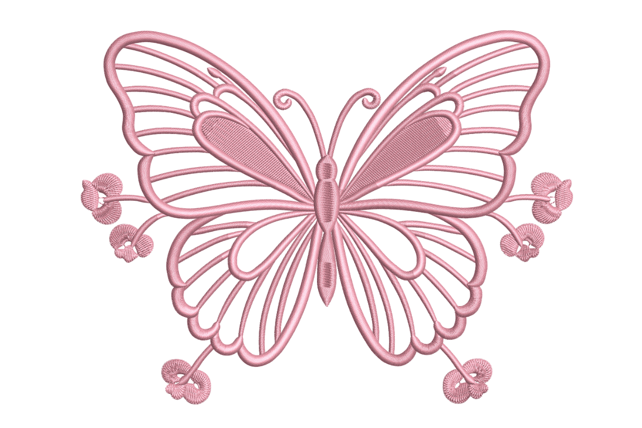 Elegant Openwork Butterfly Embroidery Design