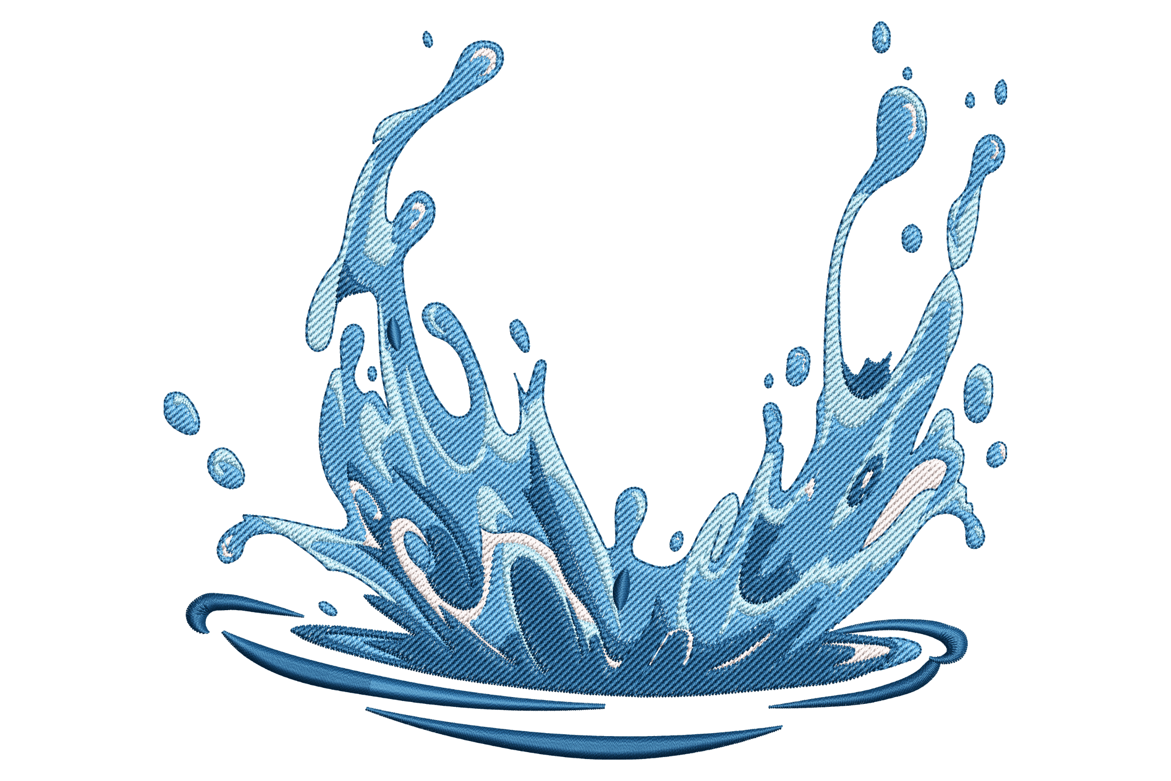 Water Splash Burst – Dynamic Embroidery Design