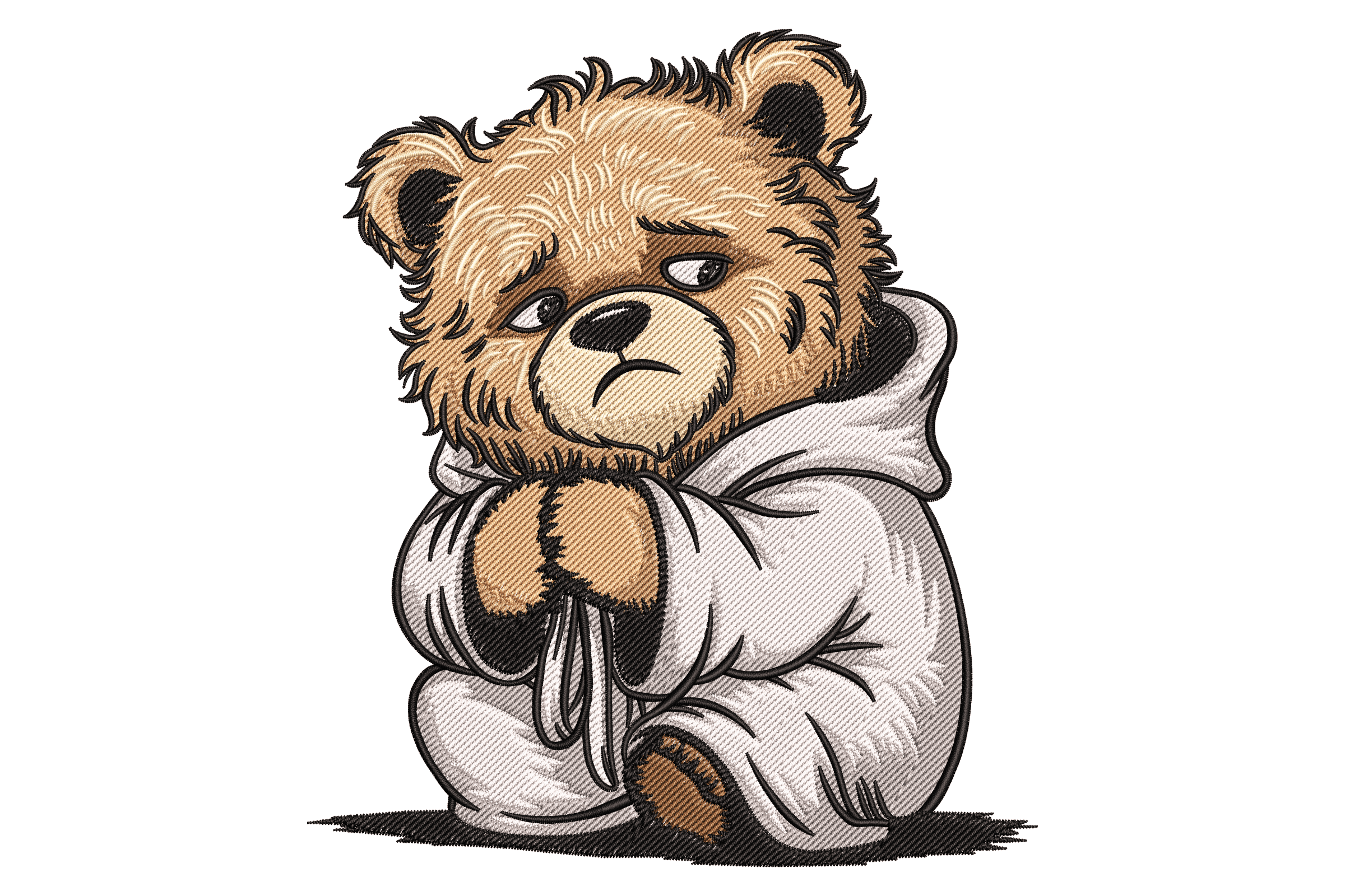 Cute Hoodie Bear – Teddy Bear Embroidery Design