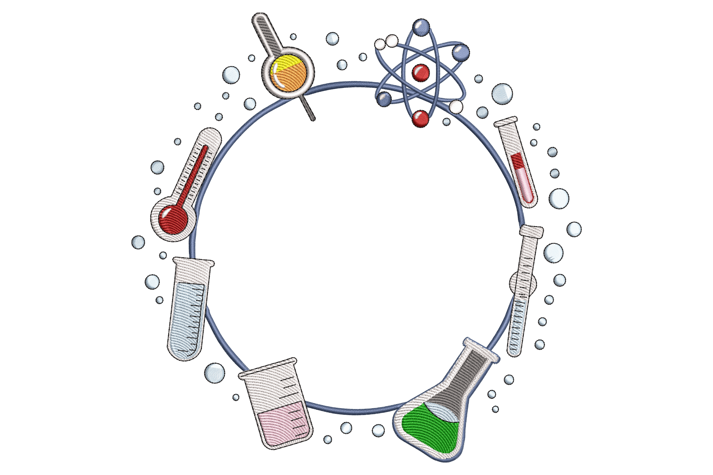 Science Lab Frame – Back to School Embroidery Design