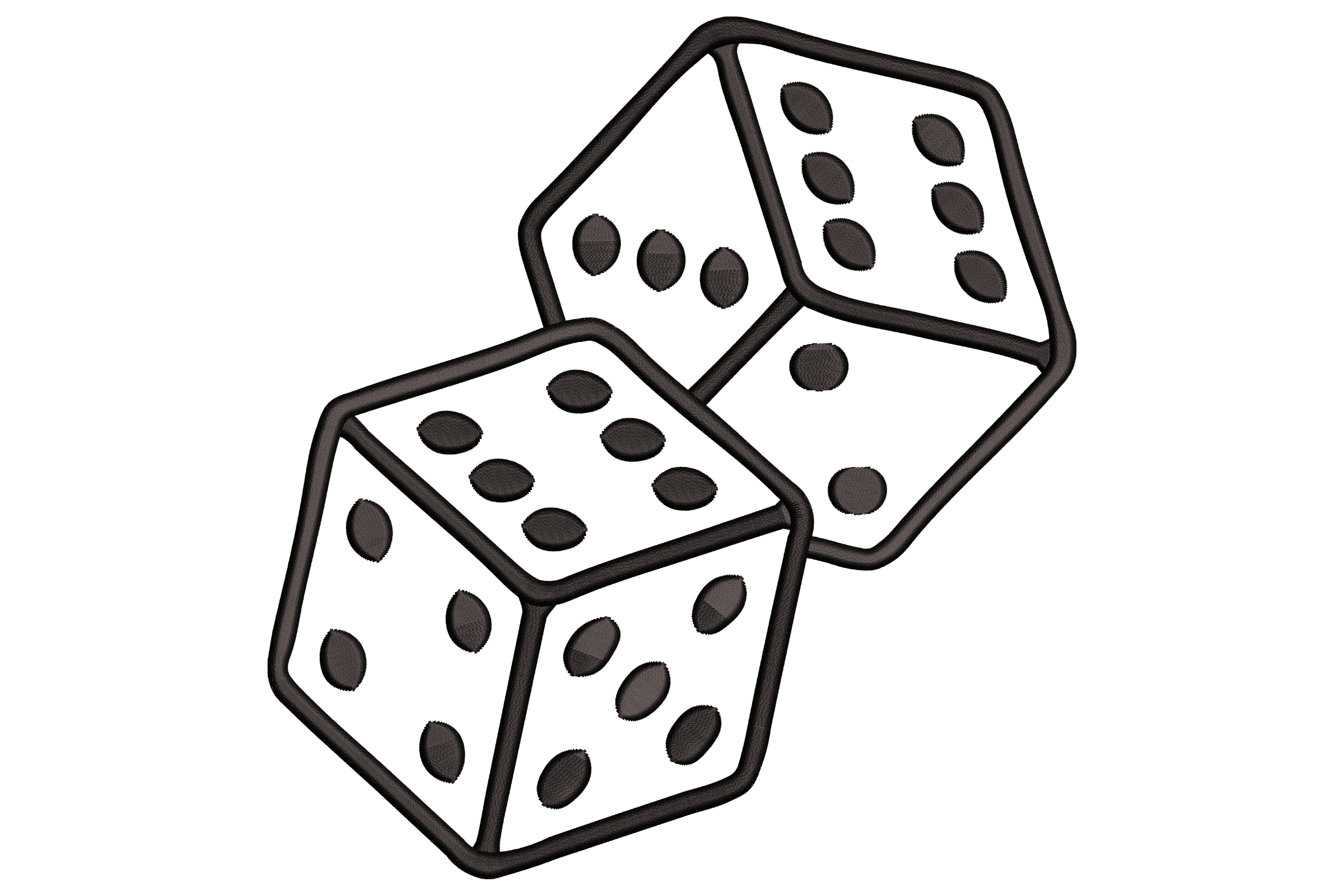 Casino Craps Dice – Lucky Dice Embroidery Design