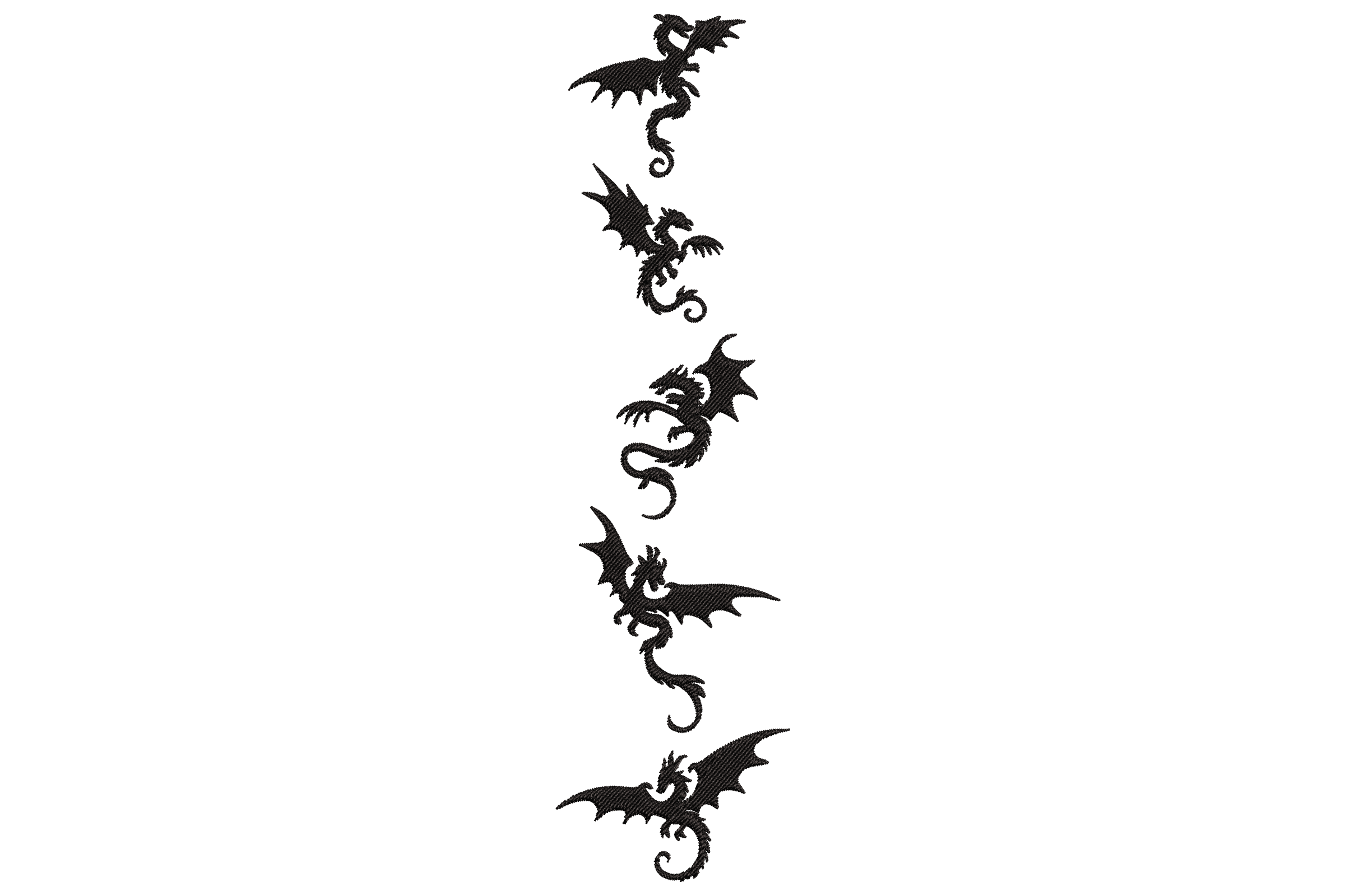 Tiny Dragon Column – Fantasy Border Design